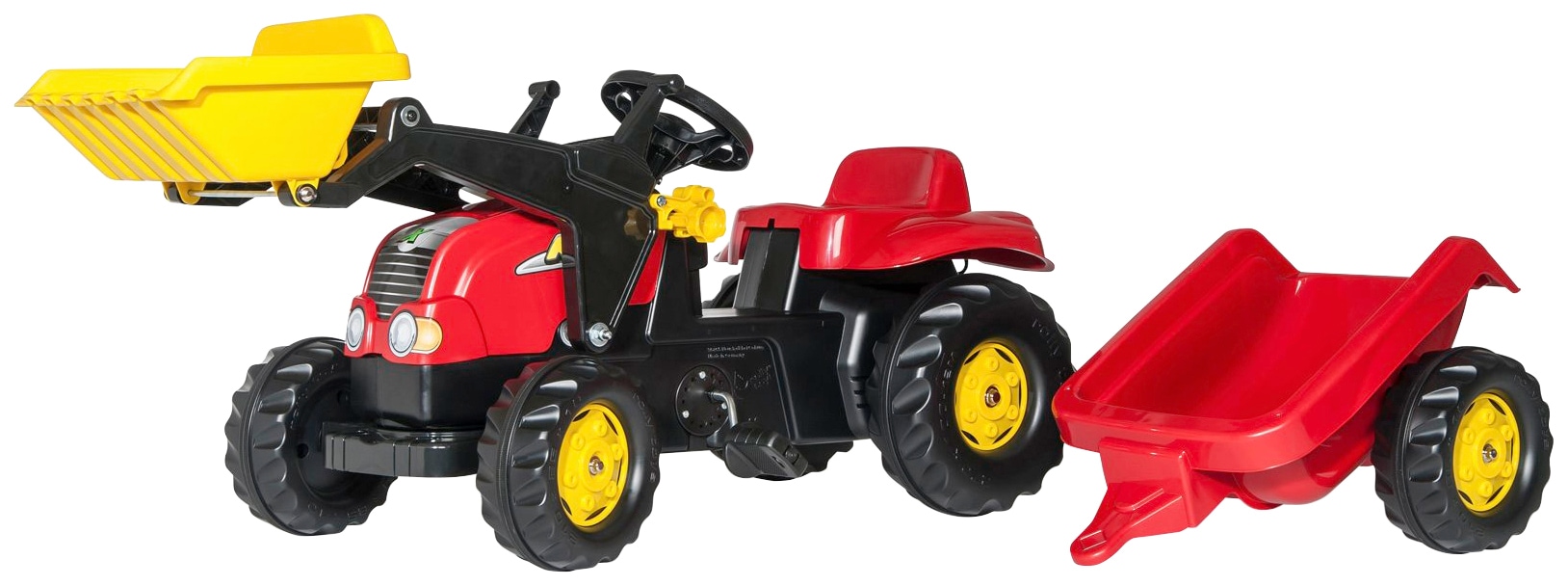 rolly toys® Tretfahrzeug »rollyKid«, Traktor mit Trailer und Lader