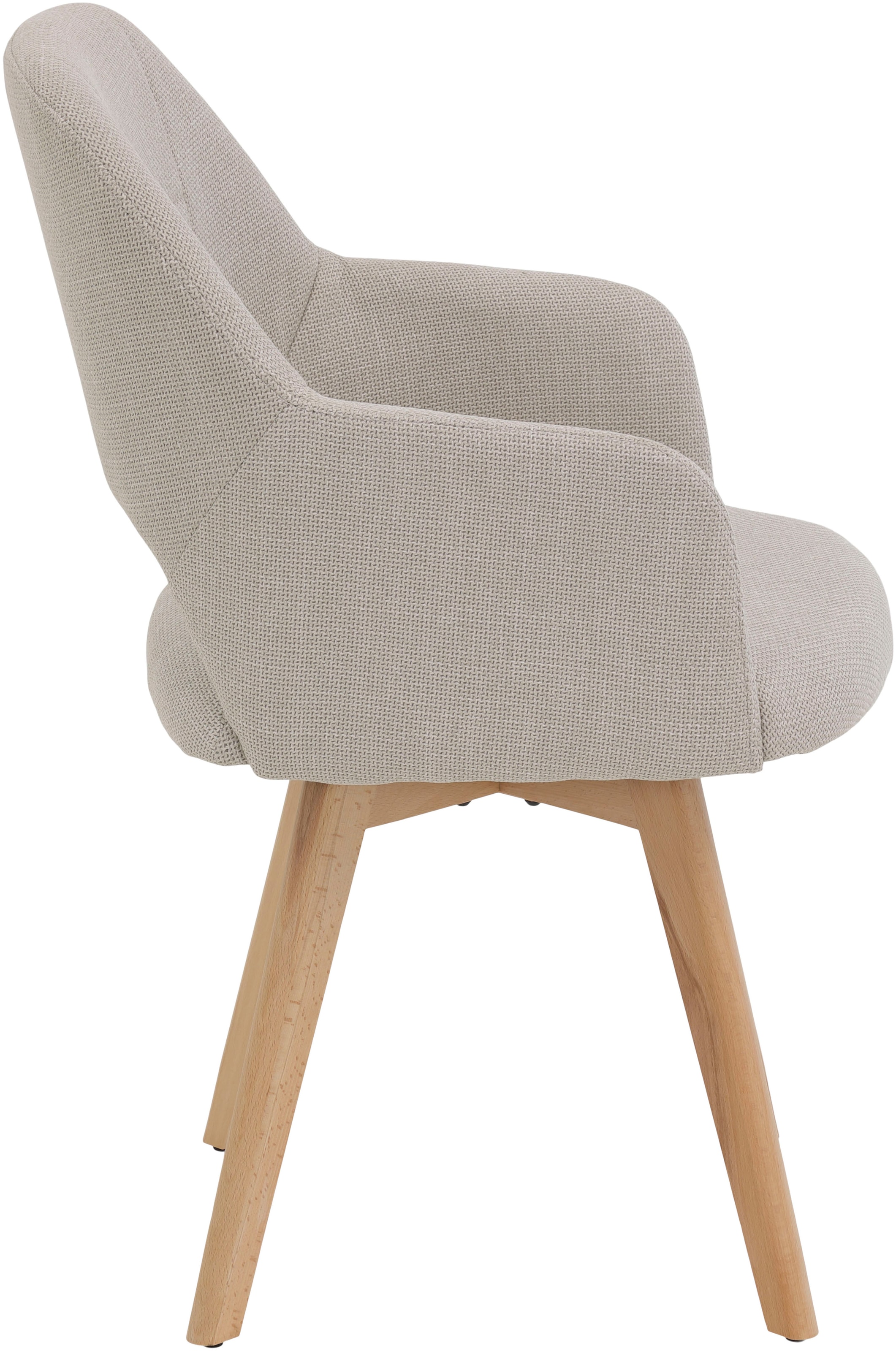 HELA Chaise à 4 pieds »STADE« (Set) 2 cuis360° drehbar,Massivholz 4-Fuss,Armlehnen,Ausschnitt im Rücken