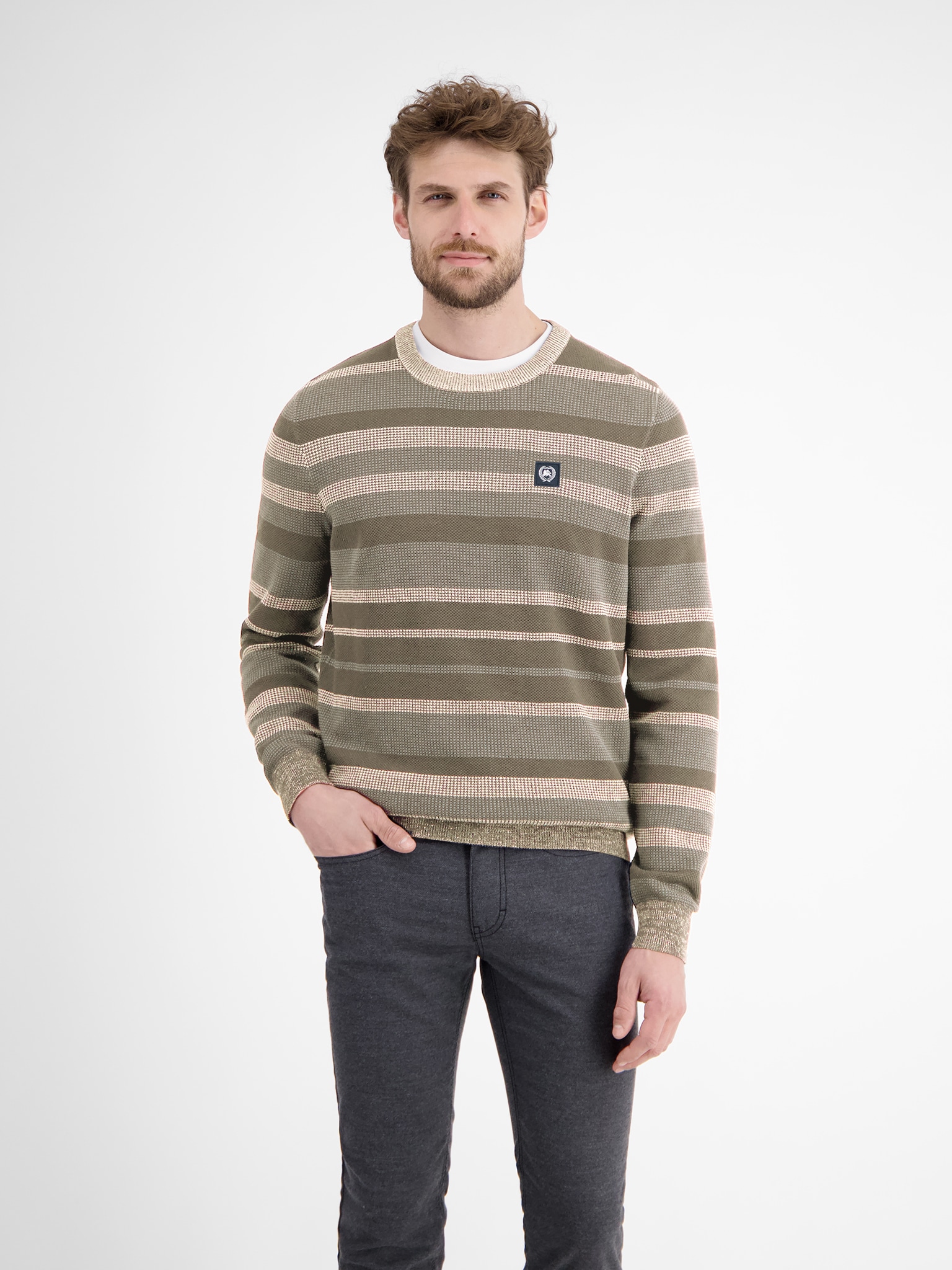 Image of LERROS Strickpullover in Streifen-Optik