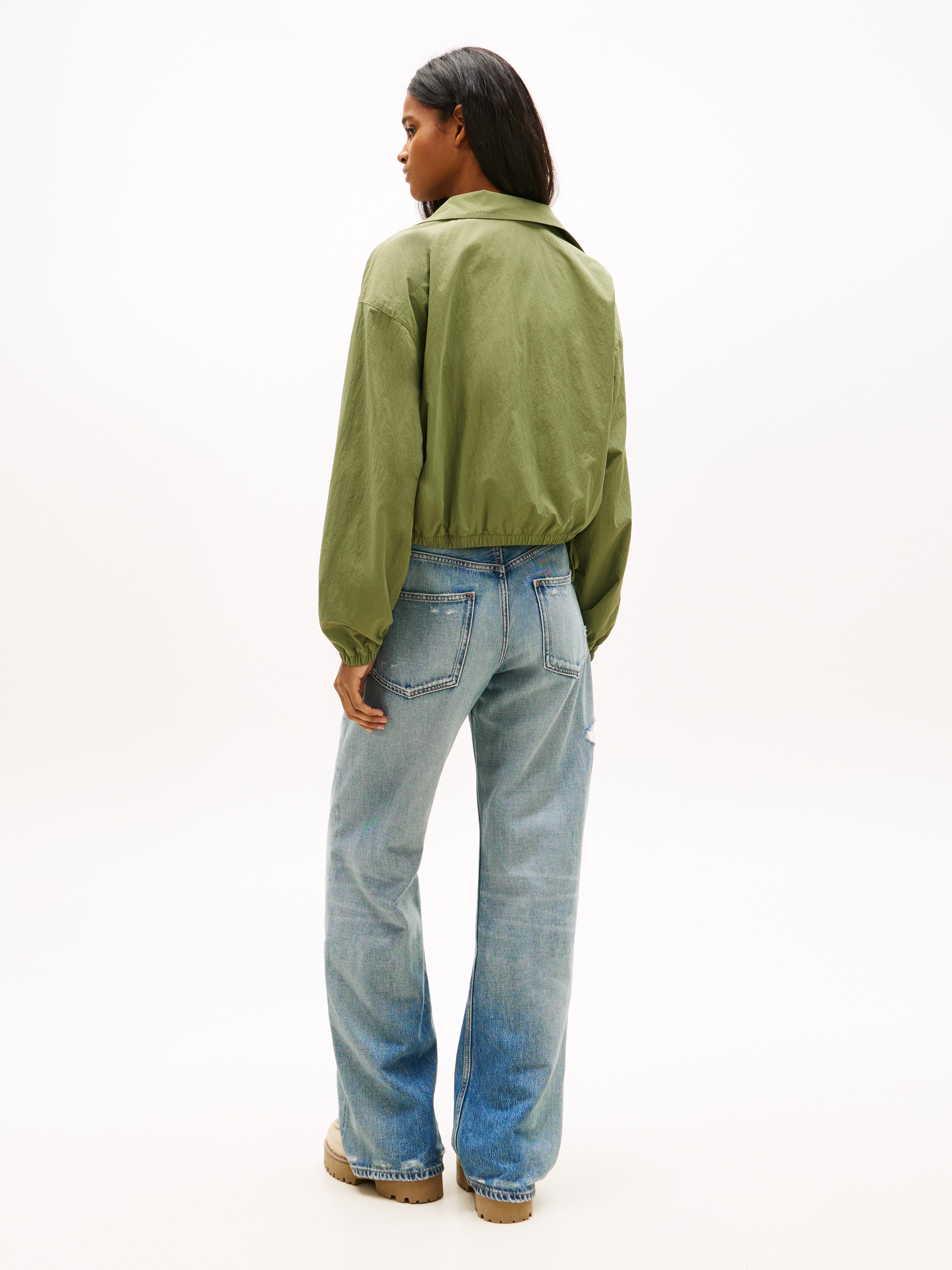 Tommy Jeans Veste courte »TJW TIE SIDE HIGH NECK JACKET« ceinture taille avec liens latéraux à nouer