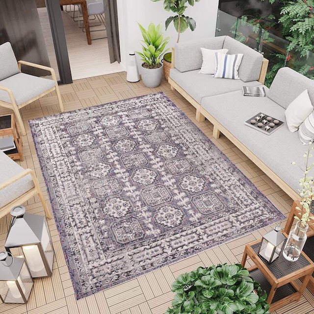 Carpet City Teppich »Outdoor 740«, rechteckig, In/- Outdoor geeignet,  Ornamenten Look, Wohnzimmer, Balkon, Terrasse günstig kaufen