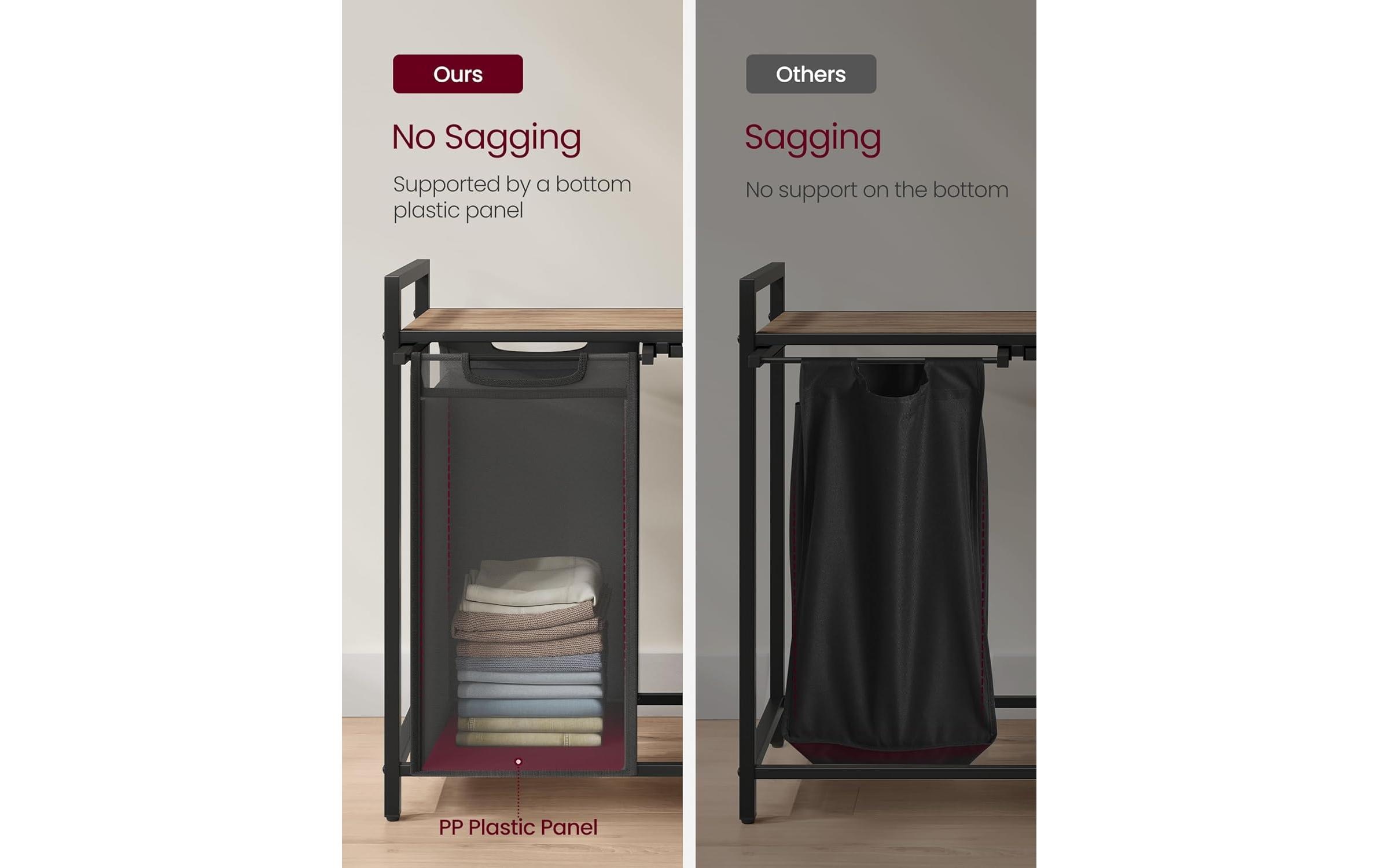 VASAGLE Wäschekorb »mit 2 Fächern 0 l«