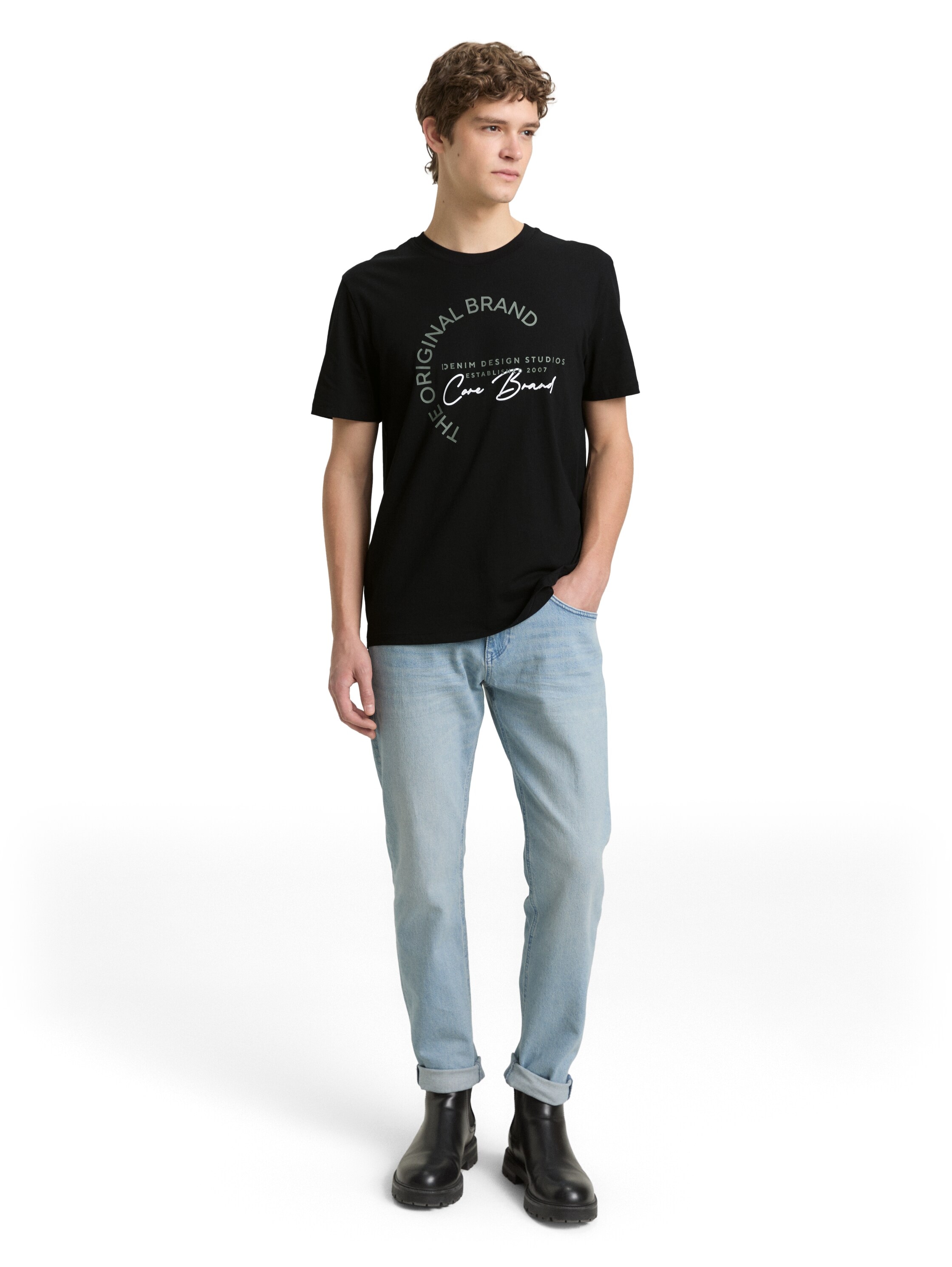 TOM TAILOR Denim T-shirt à manches courtes mit Logo-Print