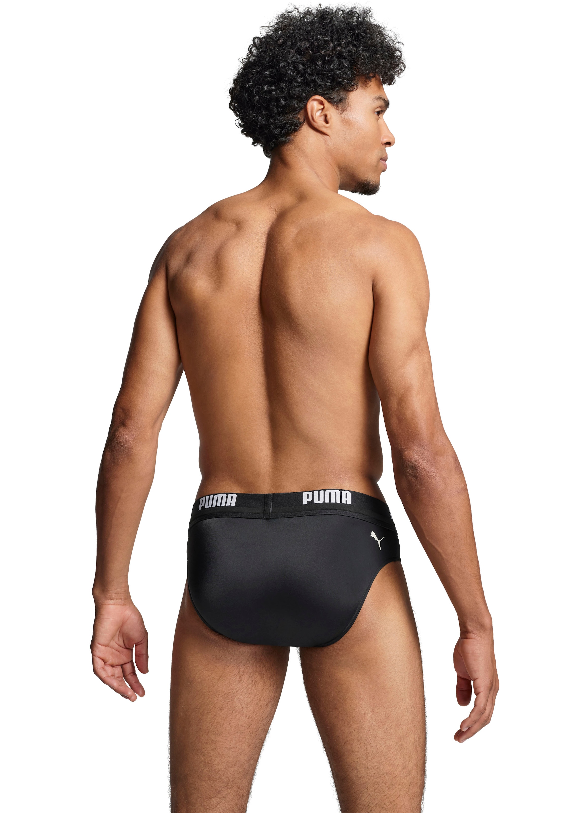 PUMA Badeslip »PUMA SWIM MEN LOGO SWIM BRIEF«, mit elastischem Logobund