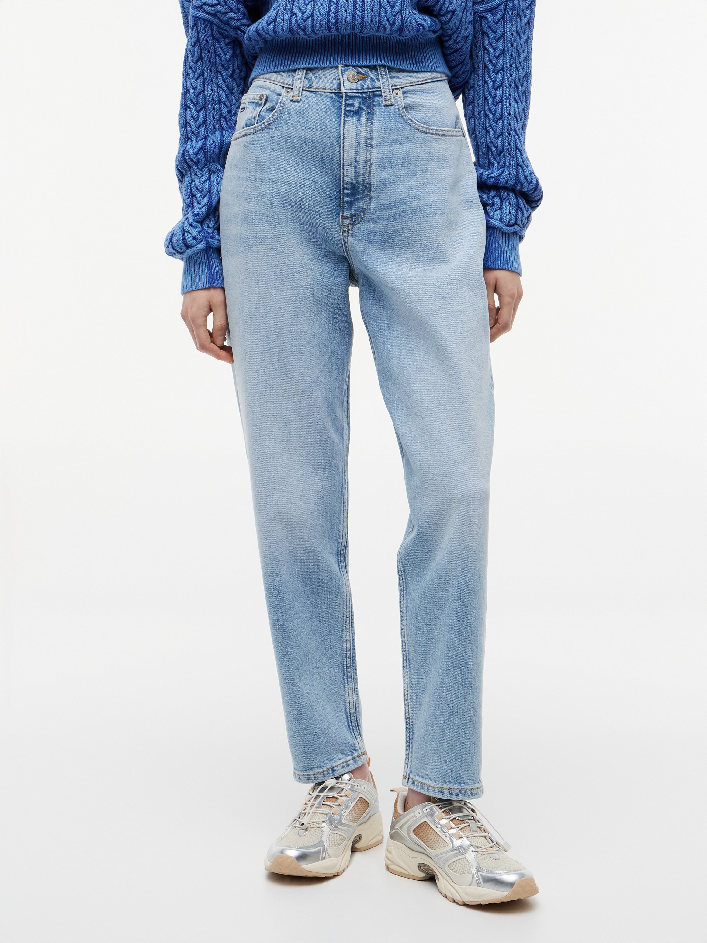 Image of Tommy Jeans Mom-Jeans "MOM JEAN UH TPR" Tapered Mom Jeans mit ultrahohem Bund