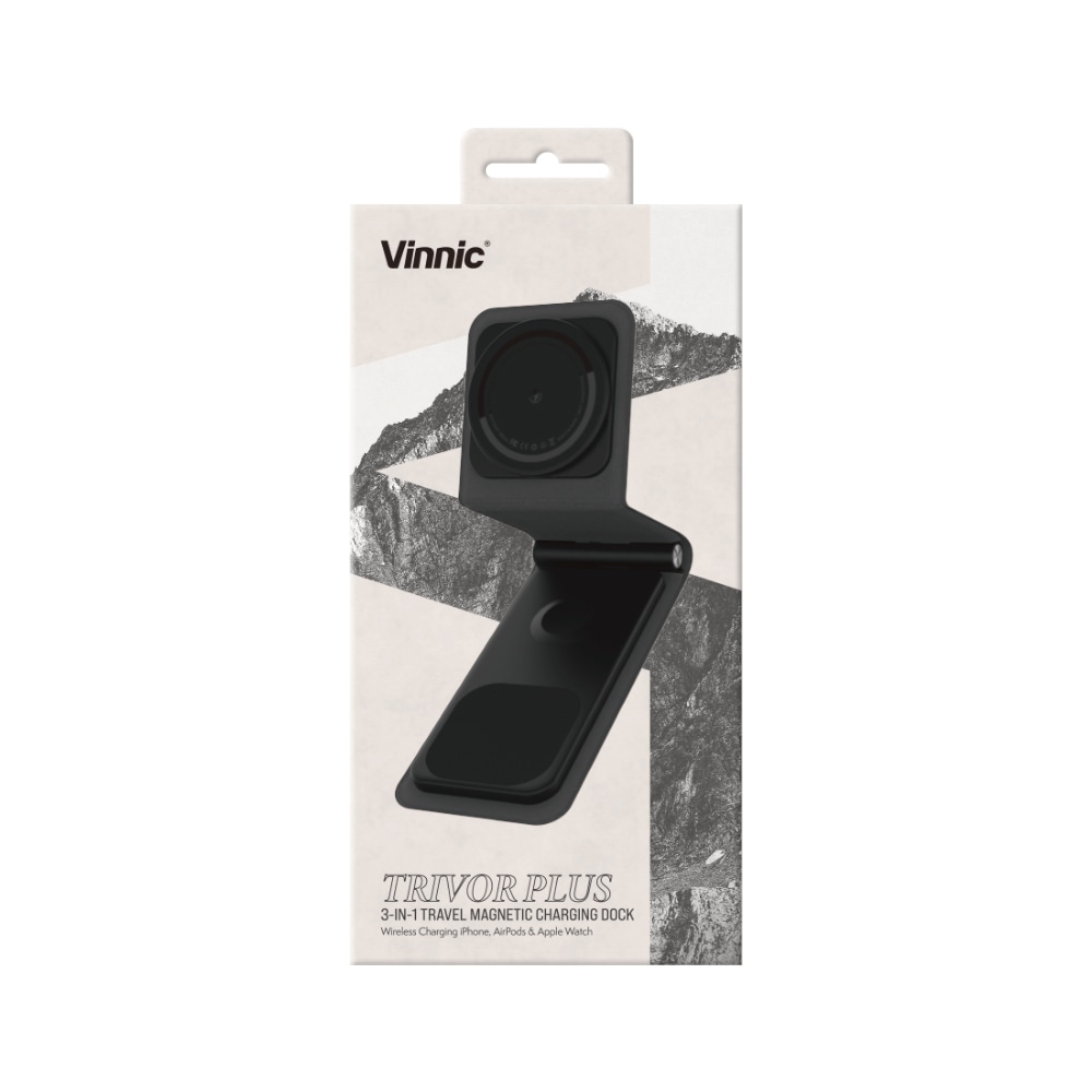 Vinnic Wireless Charger »TRIVOR Plus 3-in-1 Travel Wireless Charging Dock«