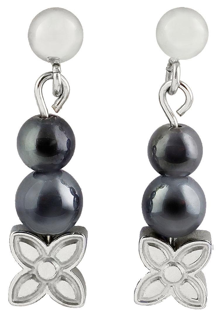Paar Ohrstecker »Kugeln, Blumen, massiv«