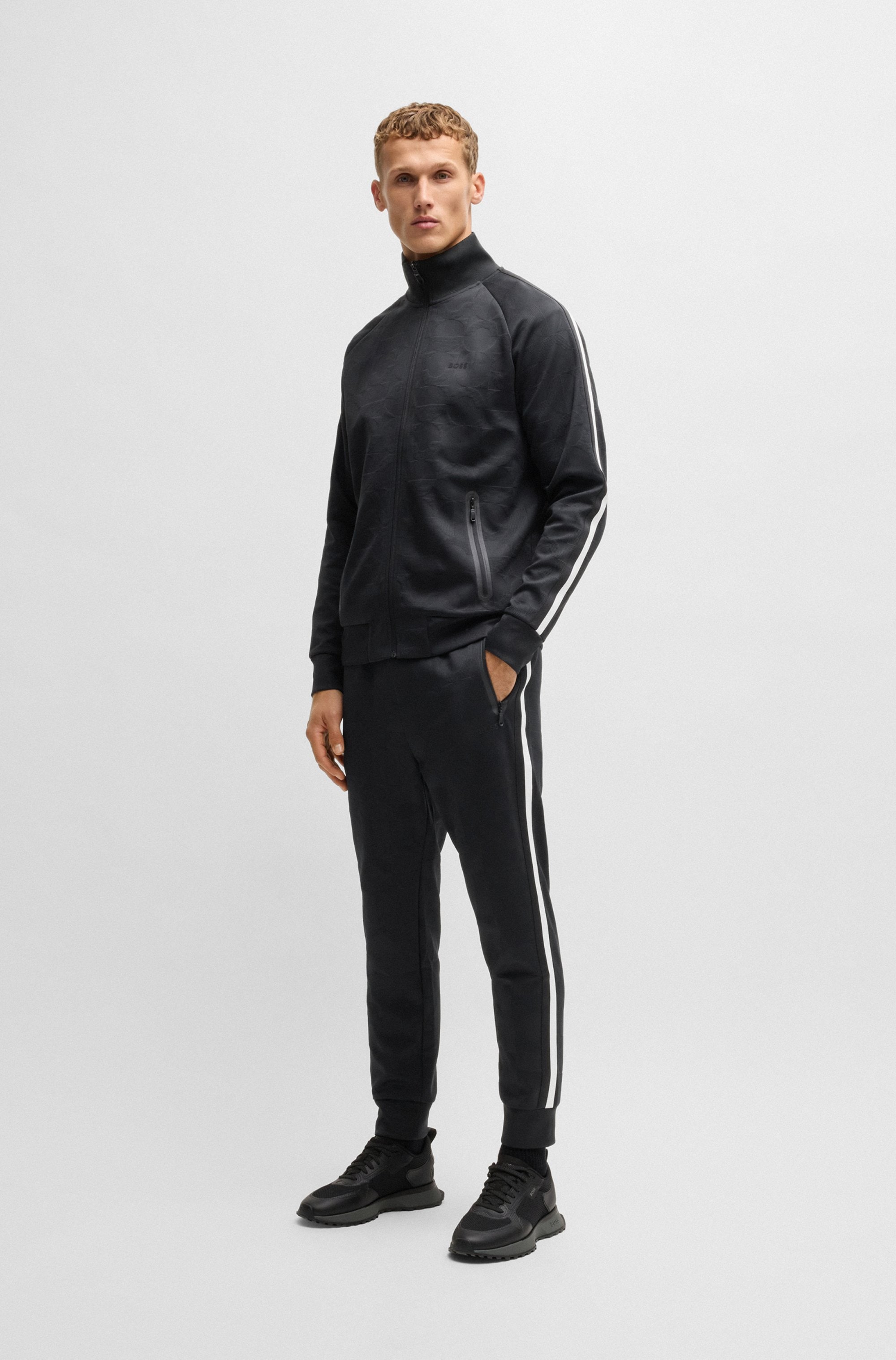 BOSS GREEN Sweathose »Hover Striped C«, mit kontrastfarbigem Streifen