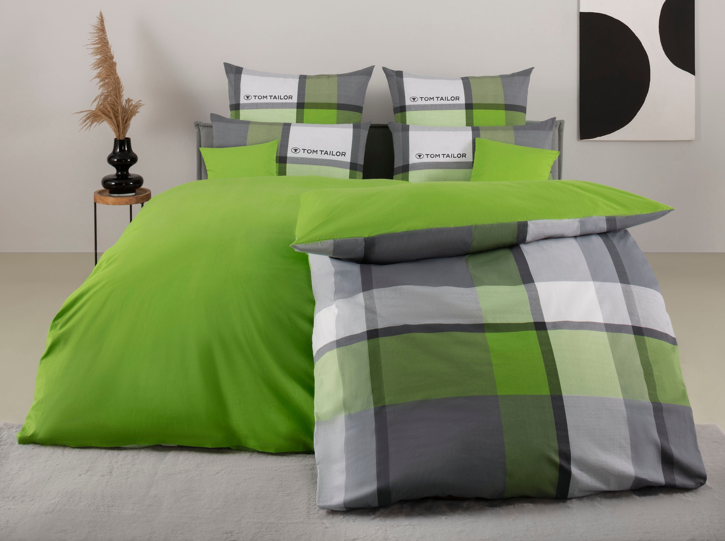 Image of TOM TAILOR HOME Bettwäsche "Lenny in Gr. 135x200 oder 155x220 cm" 3 mit GRATIS-Zugabe: Kissenhülle 1tlg., in Biber und Renforcé erhältlich