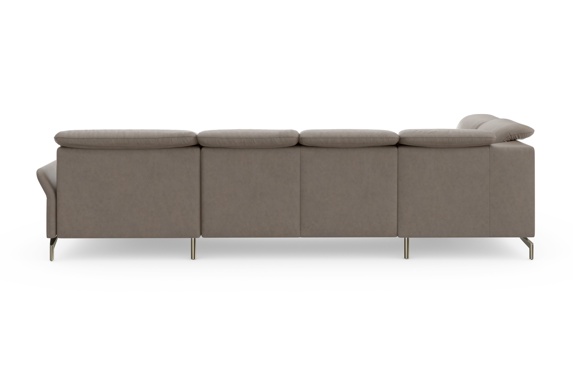 sit&more Wohnlandschaft »Fashion U-Form«, wahlweise mit Kopfteilverstellung, Vorziehsitz, motorisch, Nickelfüsse