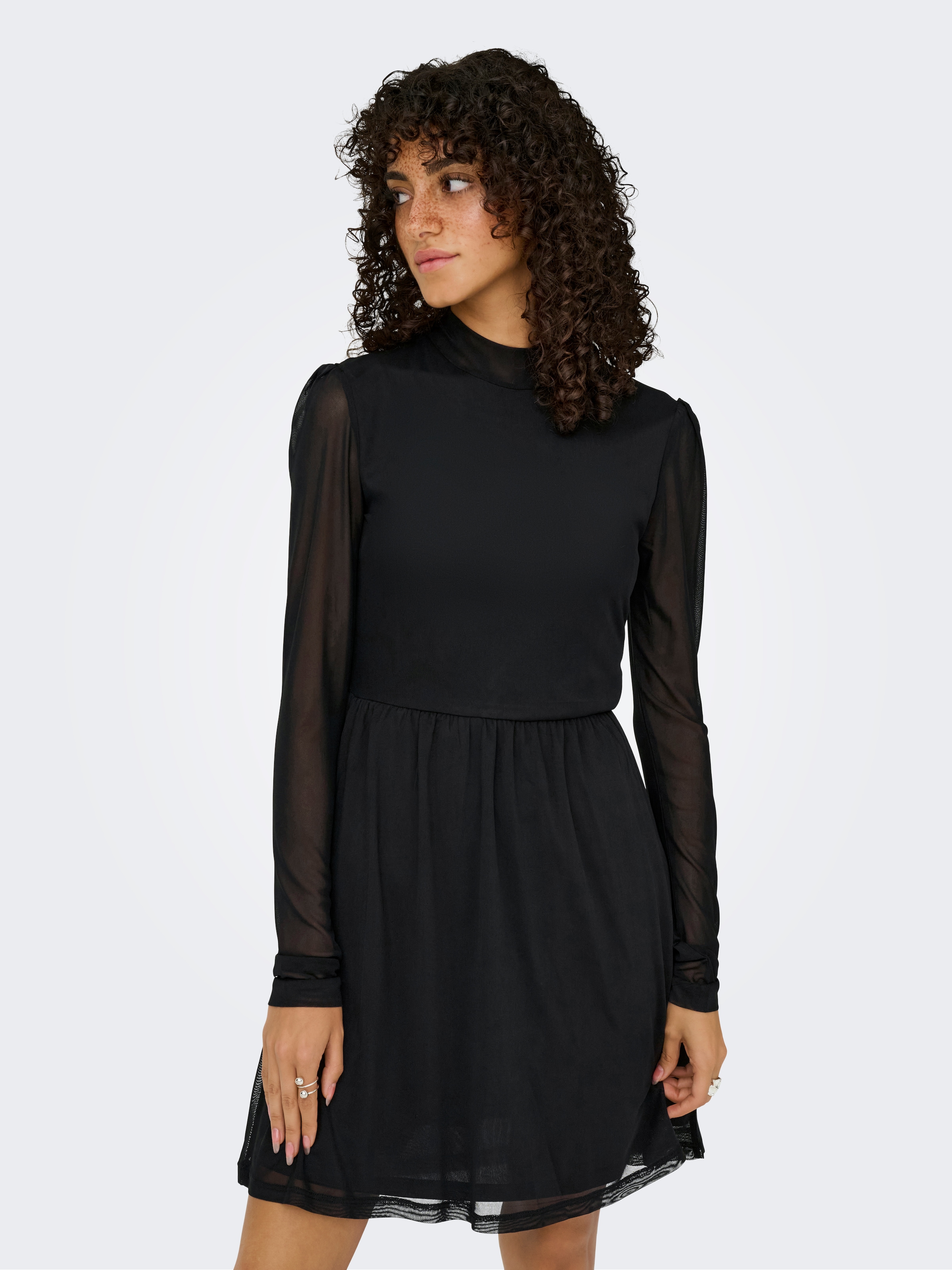 ONLY Mini-robe »ONLERICA LIFE L/S HIGH NECK DRESS JRS« Sommerkleid