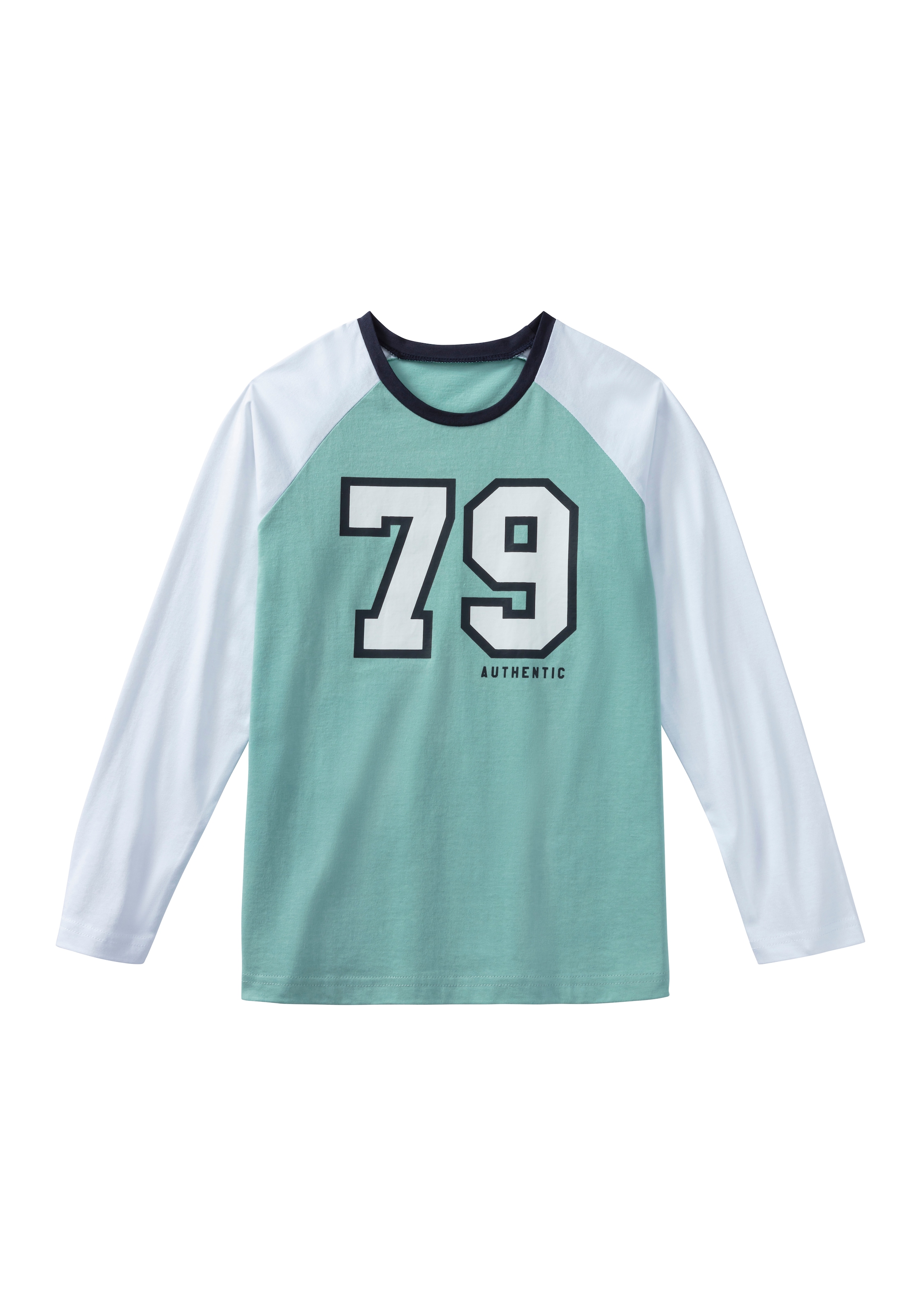 AUTHENTIC LE JOGGER Pyjama, (2 tlg., 1 Stück), Schlafanzug mit grossem College-Print vorn