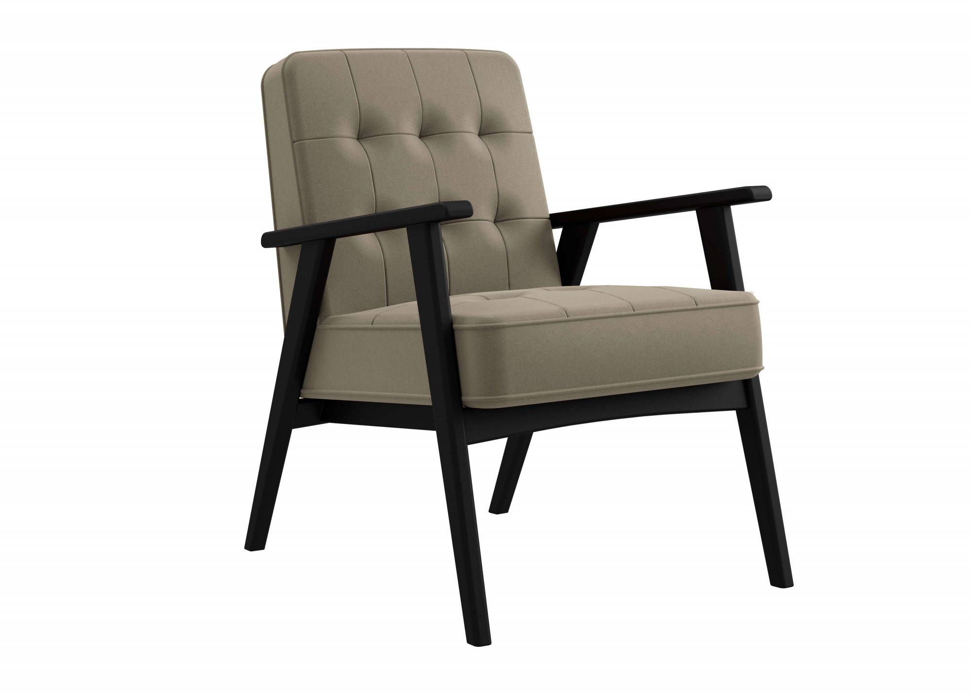 Sessel »Alvared«, Wellenunterfederung für hohen Sitzkomfort, Buche-Massivholz in schwarz