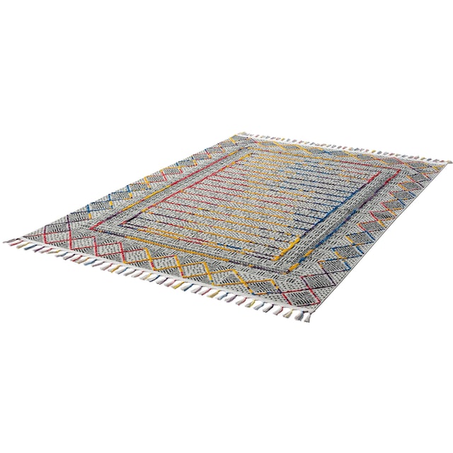 ASTRA Teppich »Jesi 6681 221«, rechteckig, eleganter Kurzflorteppich mit  Fransen, Wohnzimmer, Kinderzimmer günstig kaufen