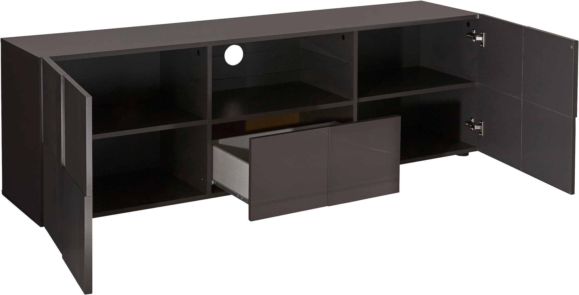 INOSIGN Lowboard »Dama Breite 181 cm, TV-Board 2 Türen, 1 Schubkasten, TV-Schrank« Front in 3D-Optik, viel Stauraum, verschiedene Farben