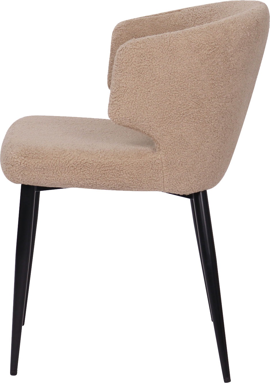 SIT Chaise avec accoudoirs »Detroit 2er-Set mit Teddyfell & schwarzen Metallbeinen« (Ensemble) 2 cuisRevêtement en fourrure Teddy certifié Öko-Tex et accoudoirs confortables