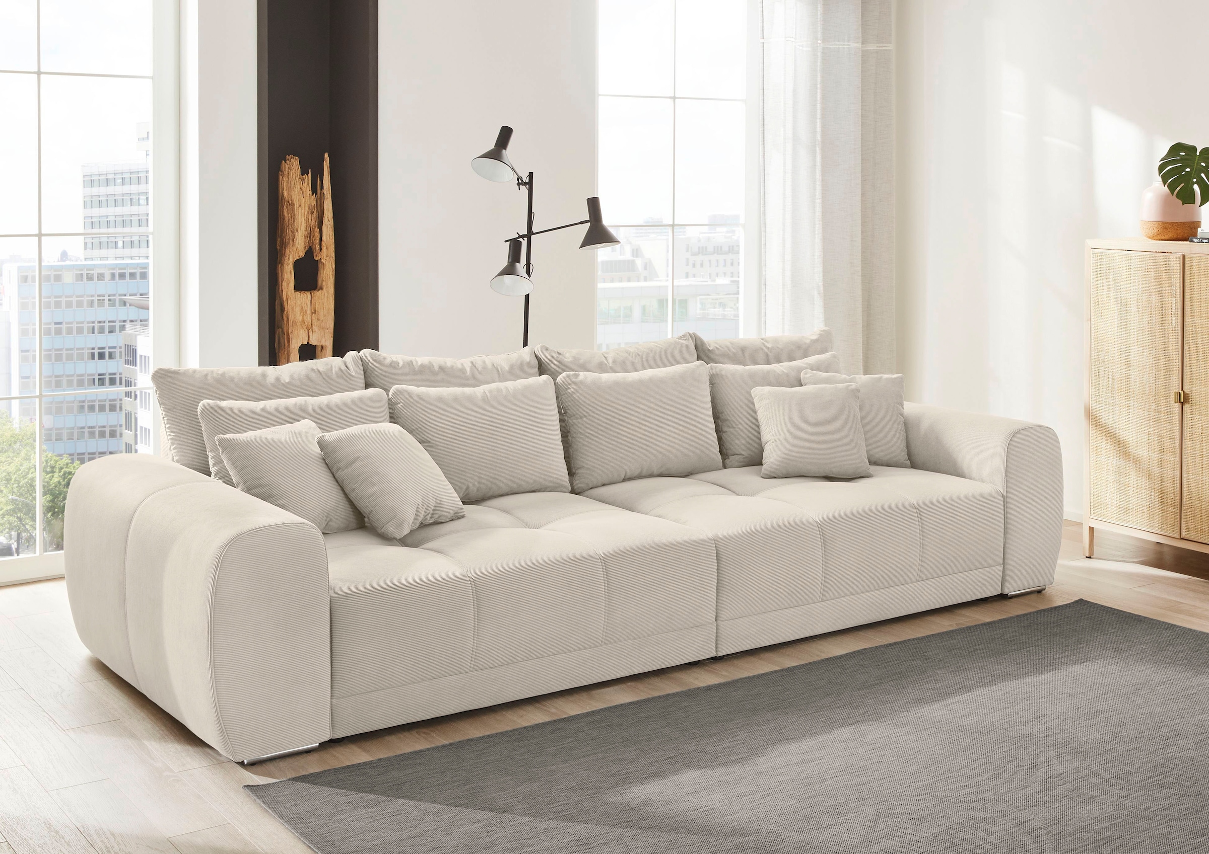 Jockenhöfer Gruppe Big-Sofa, inklusive loser Raum kaufen einfach Zierkissen, Rücken- frei und stellbar im