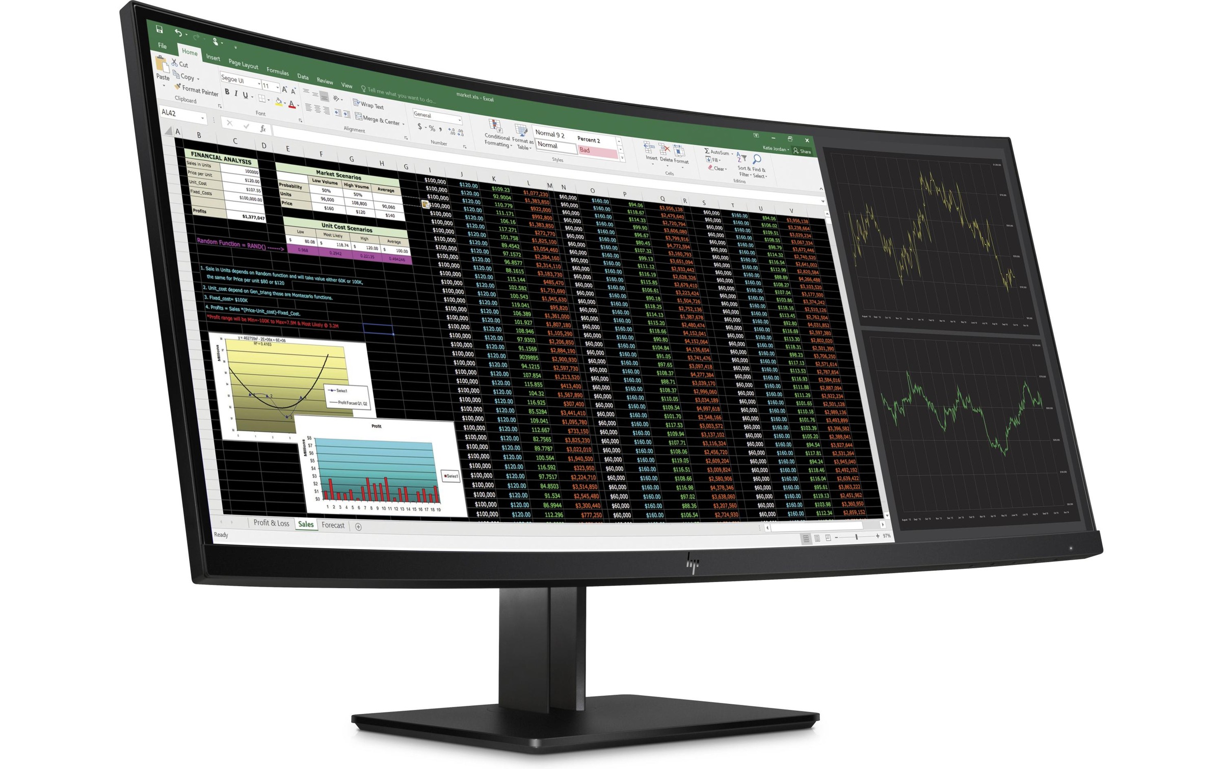 HP LCD-Monitor »Z38c Z4W65A4«, 95 cm/37,5 Zoll, 3840 x 1600 px, WQHD