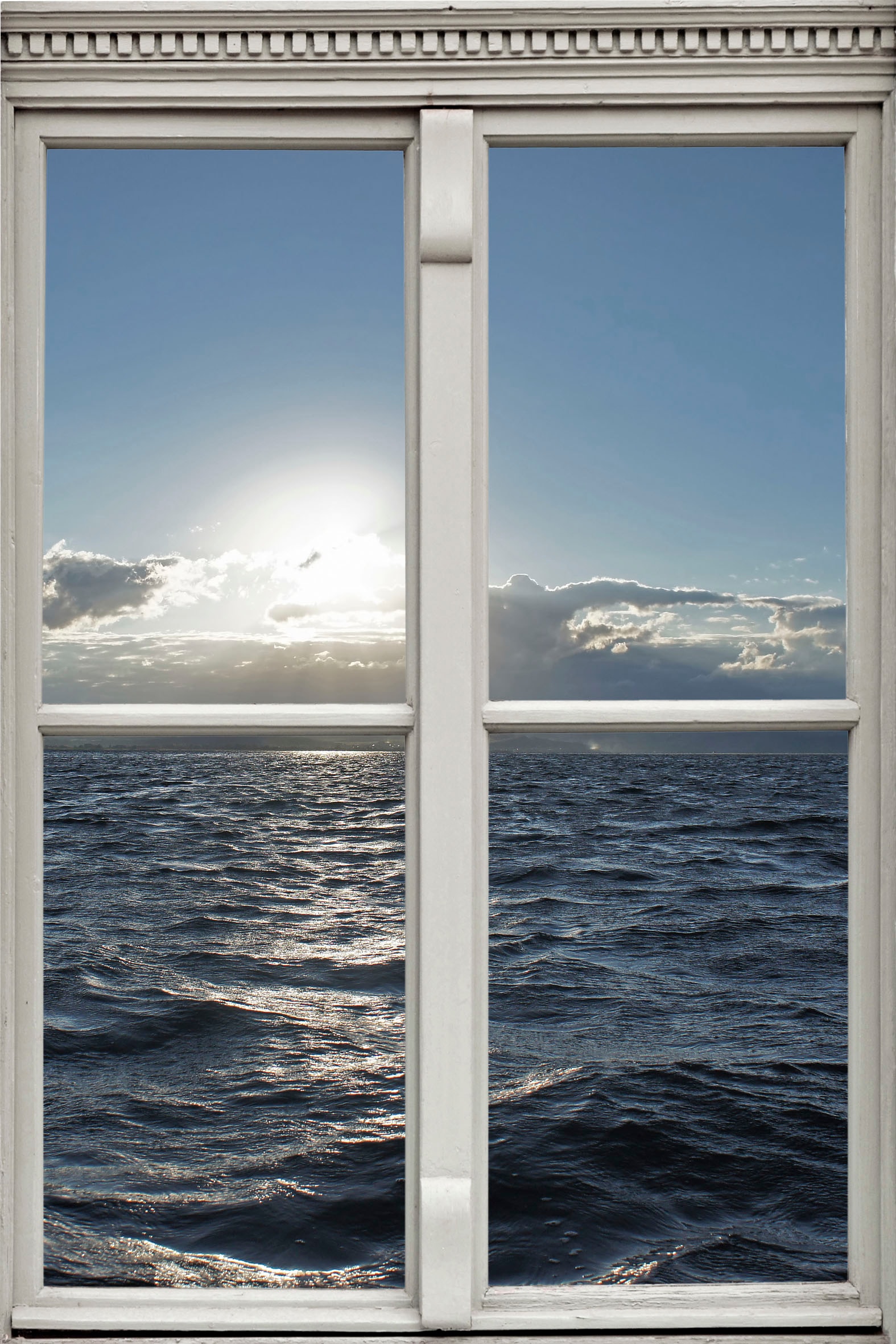 queence Wandsticker »Meer« Wandsticker, Wandbild, selbstklebend, 3D, Fenster