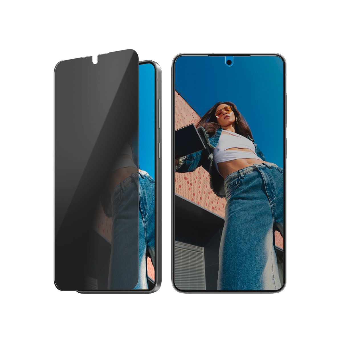 CARE by PanzerGlass Displayschutzglas »Ultra-Wide Fit Privacy Screen Protection«, für Samsung Galaxy S25 Edge, Displayschutzfolie, Blickschutz, Bildschirmschutz, kratz- & stossfest