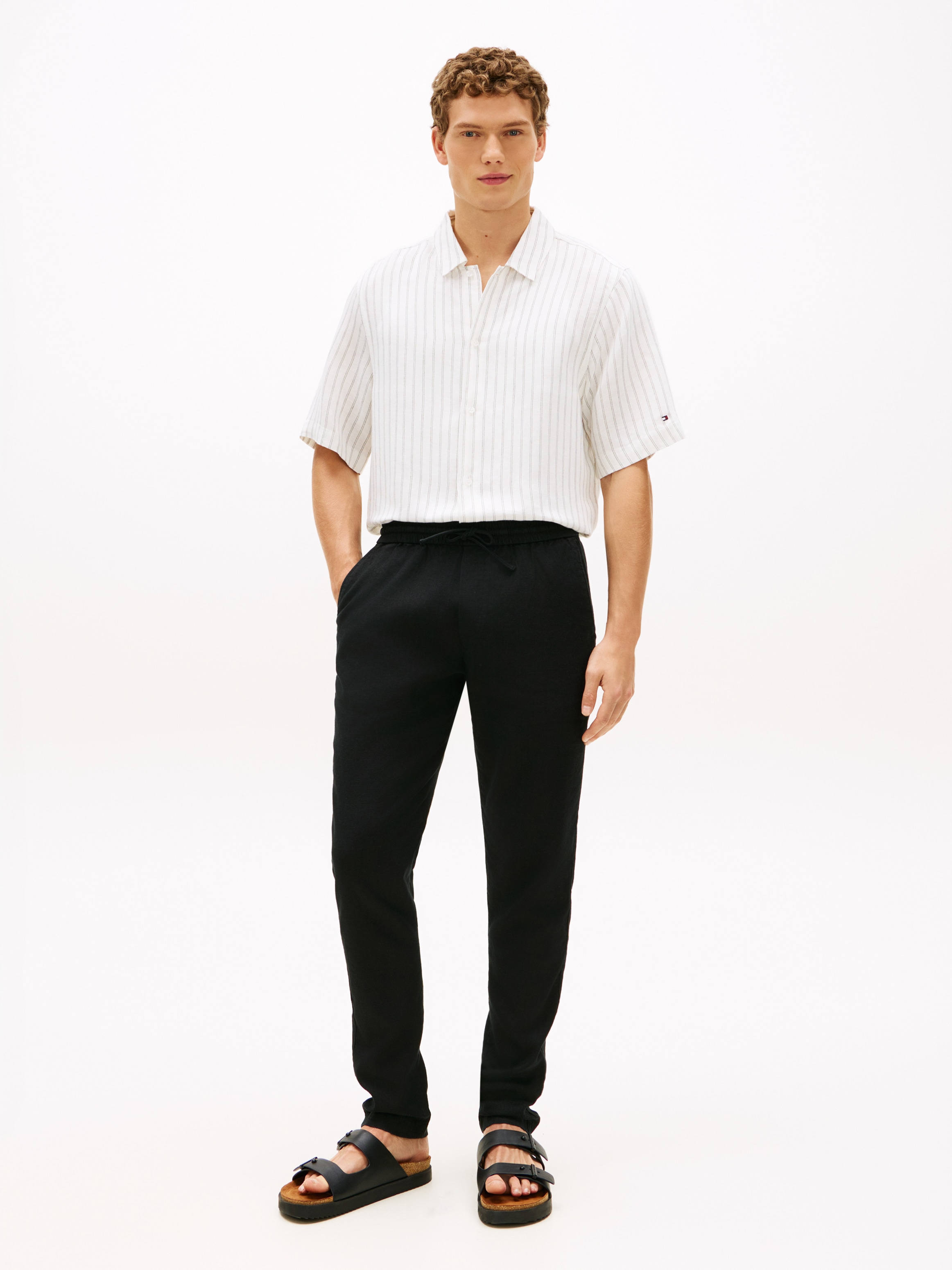 Tommy Hilfiger Chinohose »HARLEM PO SORONA LINEN«  Tapered Leg Fit, aus Leinenmix, teilelastischer Bund