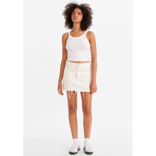 ♕ Levi's® Jeansrock »ICON SKIRT«, mit Used-Effekten und ausgefransten  Kanten versandkostenfrei bestellen