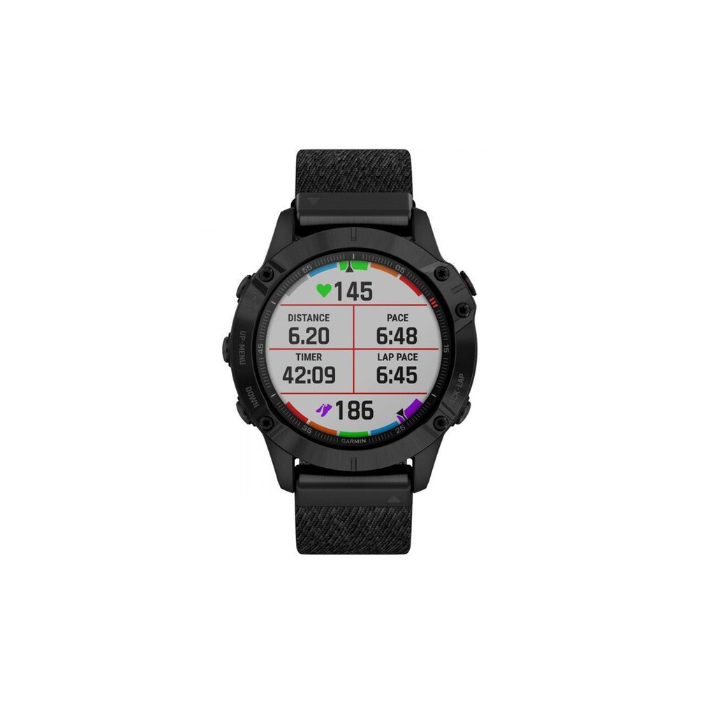 Garmin Fitnessuhr »Fenix 6 Sapphire Black«