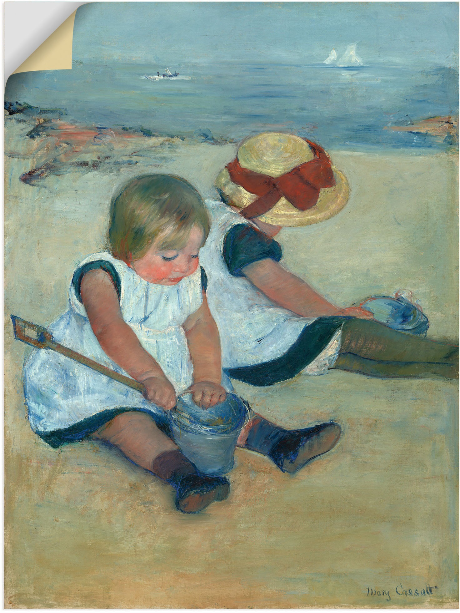 Image of Artland Wandbild »Spielende Kinder am Strand. 1884«, Bilder von Kindern, (1 St.), in vielen Grössen & Produktarten - Alubild / Outdoorbild für den Aussenbereich, Leinwandbild, Poster, Wandaufkleber / Wandtattoo auch für Badezimmer geeignet bei Ackermann V