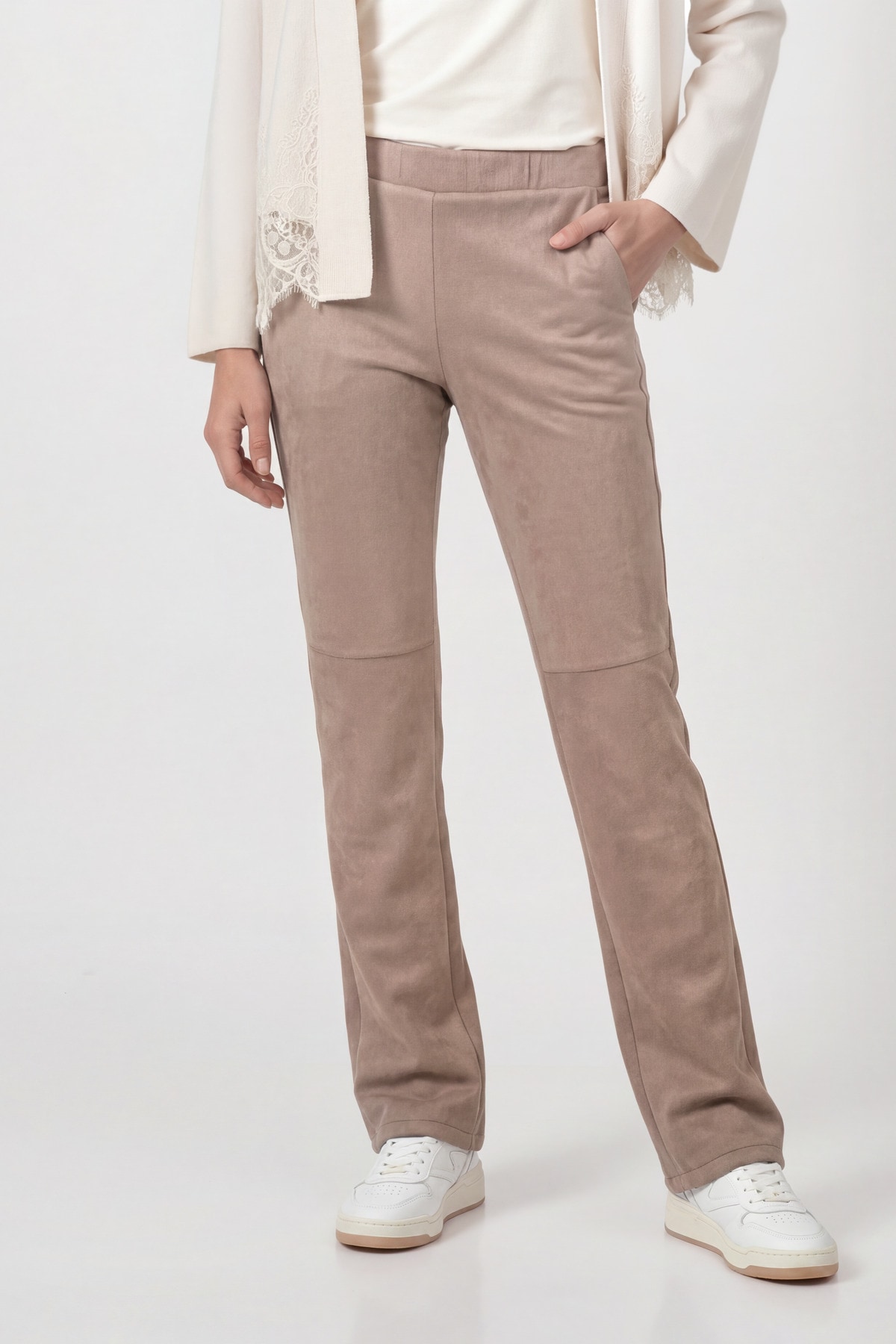 Image of Monari Schlupfhose "Hose Velours 78cm" Regular fit mit elastischem Bund