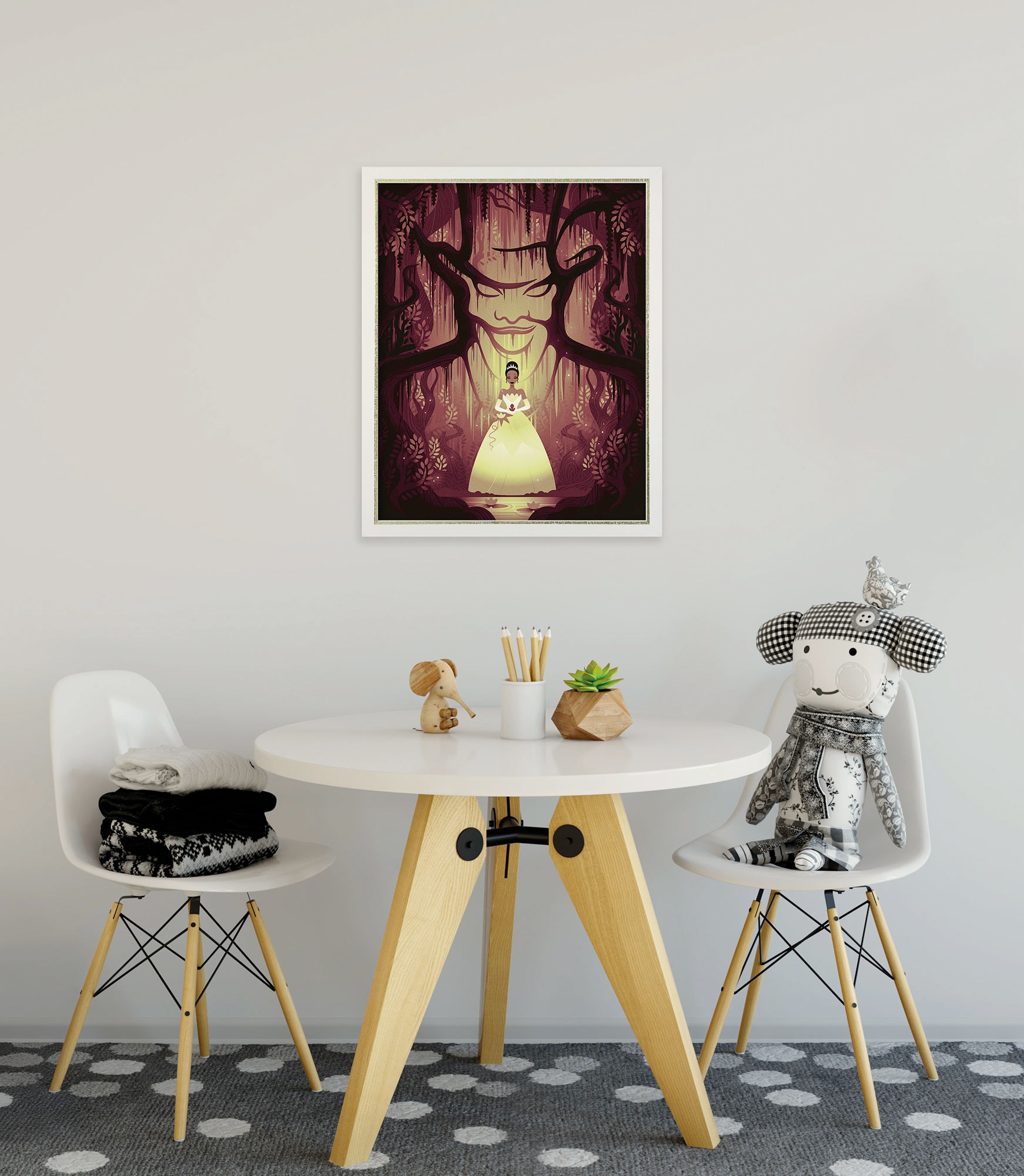 Image of Komar Wandbild "Disney Tiana Dr. Facilier" Disney Set, 1 Stk. tlg. 50 x 70 cm (Breite x Höhe) - Kinderzimmer, Dekoration