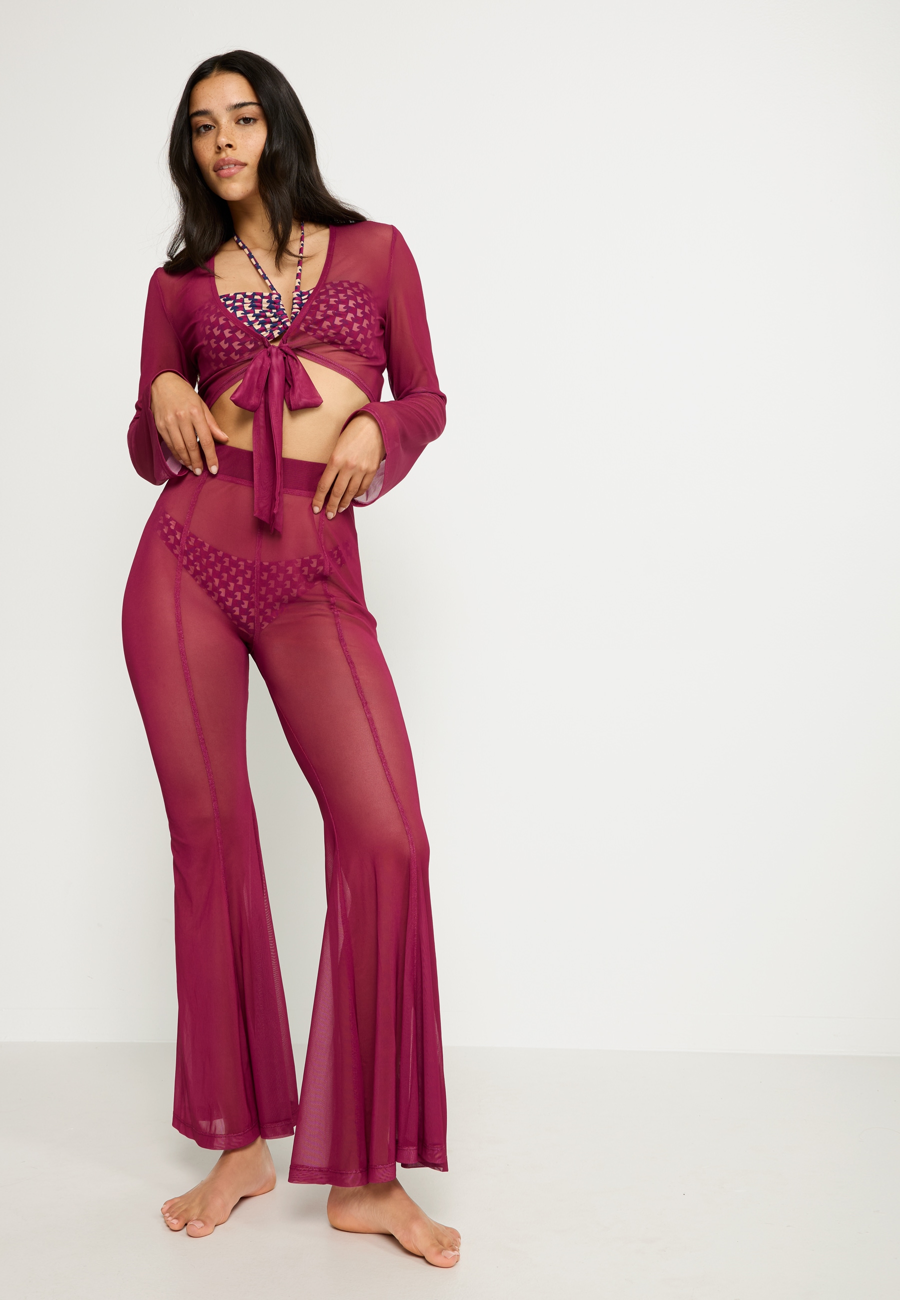 LSCN by LASCANA Langarmshirt, (Set, 2 tlg., + Hose)