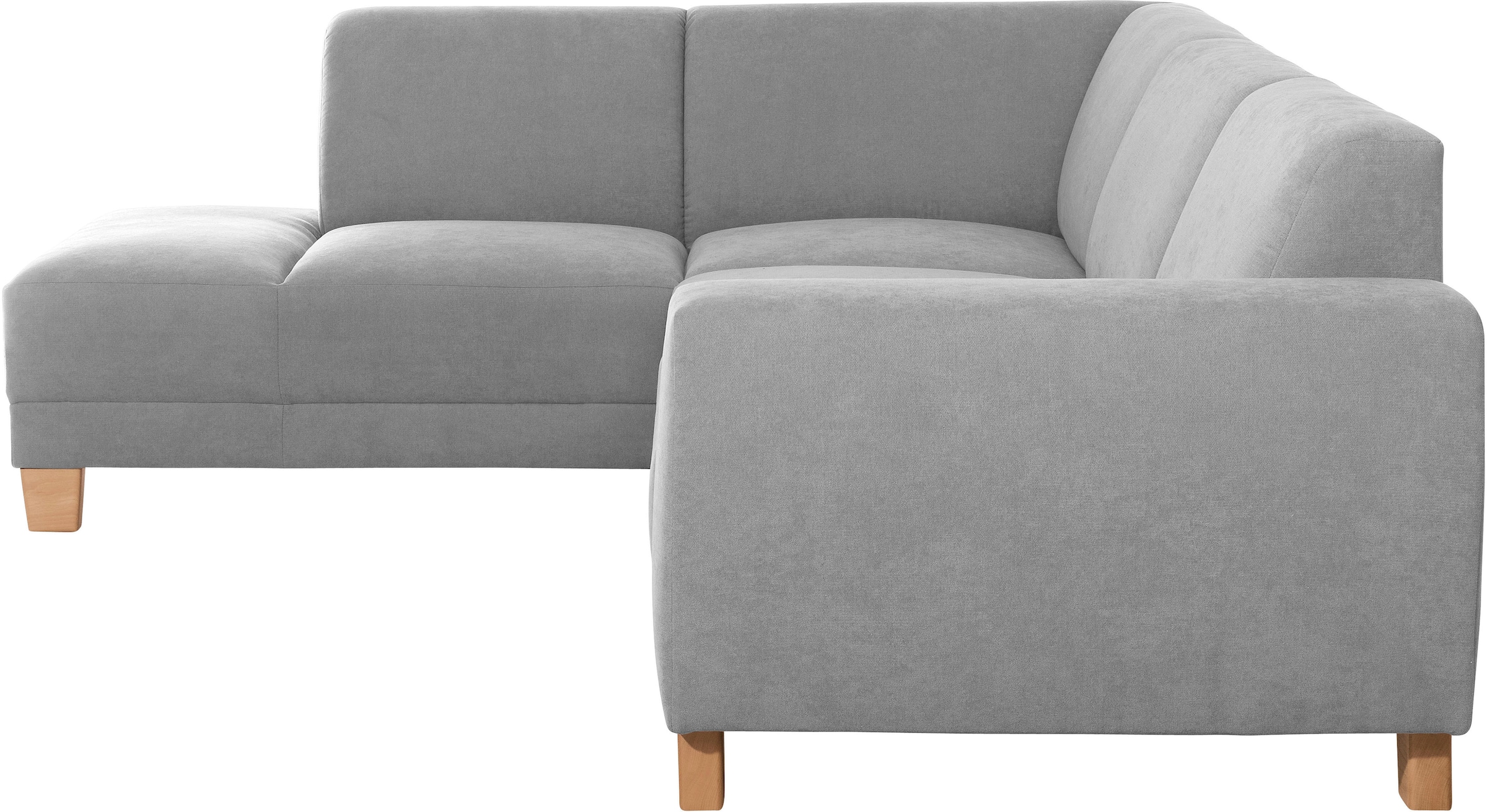 Max Winzer® Ecksofa »Blackpool modern, mittlere Sitzhärte mit hochwertiger Schaumpolsterung«, Lounge-Charakter durch niedrigen, leicht gewölbten Rücken