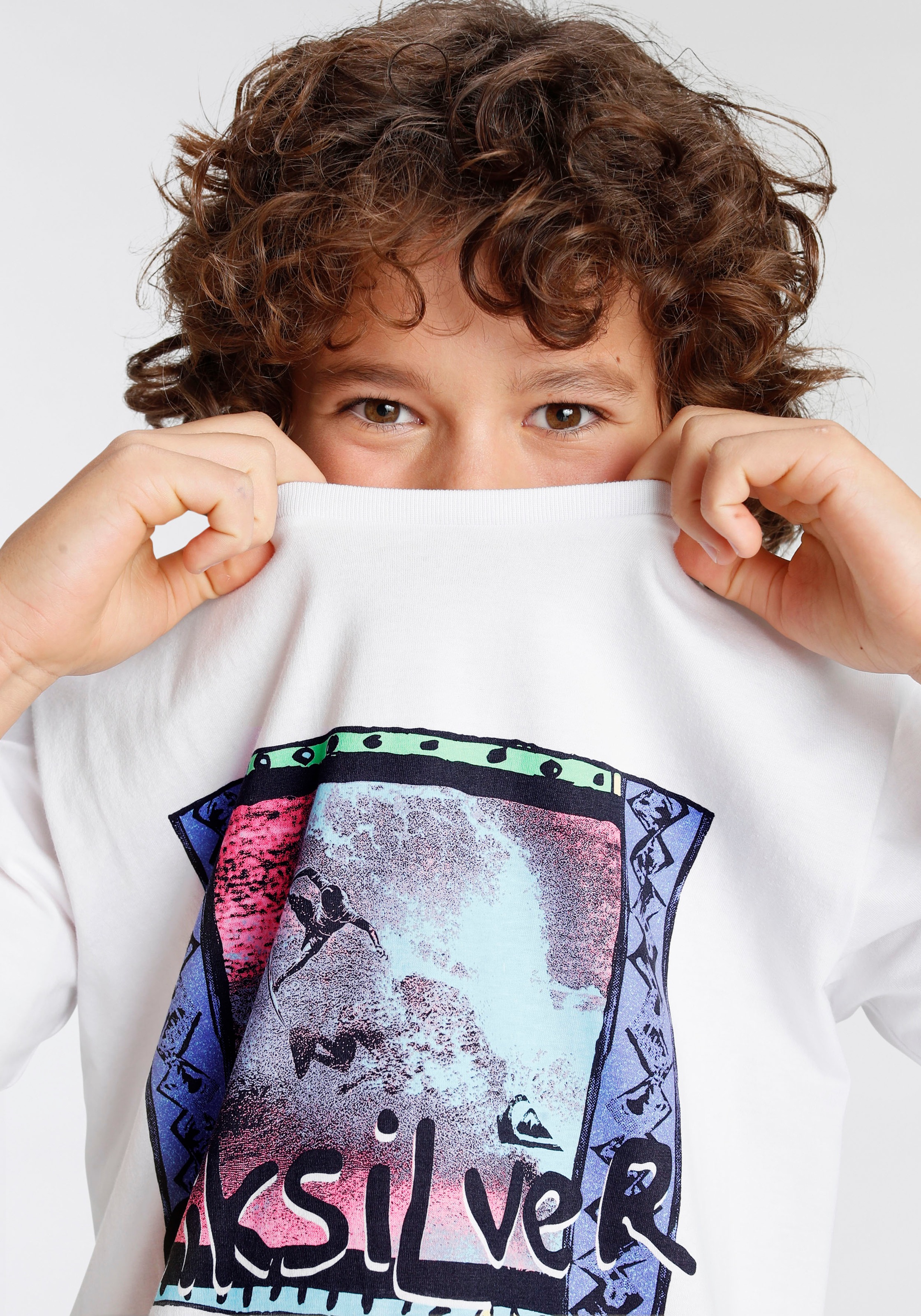Quiksilver T-Shirt »Jungen Doppelpack mit Logodruck«, (Packung, 2 tlg., 2er-Pack)