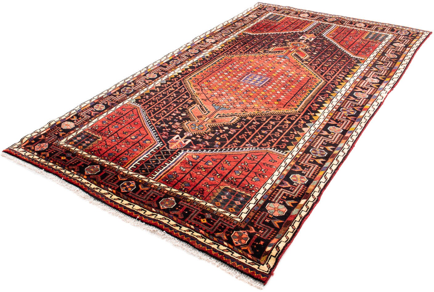 Image of morgenland Orientteppich »Perser - Nomadic - 248 x 140 cm - dunkelrot«, rechteckig, 10 mm Höhe, Wohnzimmer, Handgeknüpft, Einzelstück mit Zertifikat bei Ackermann Versand Schweiz