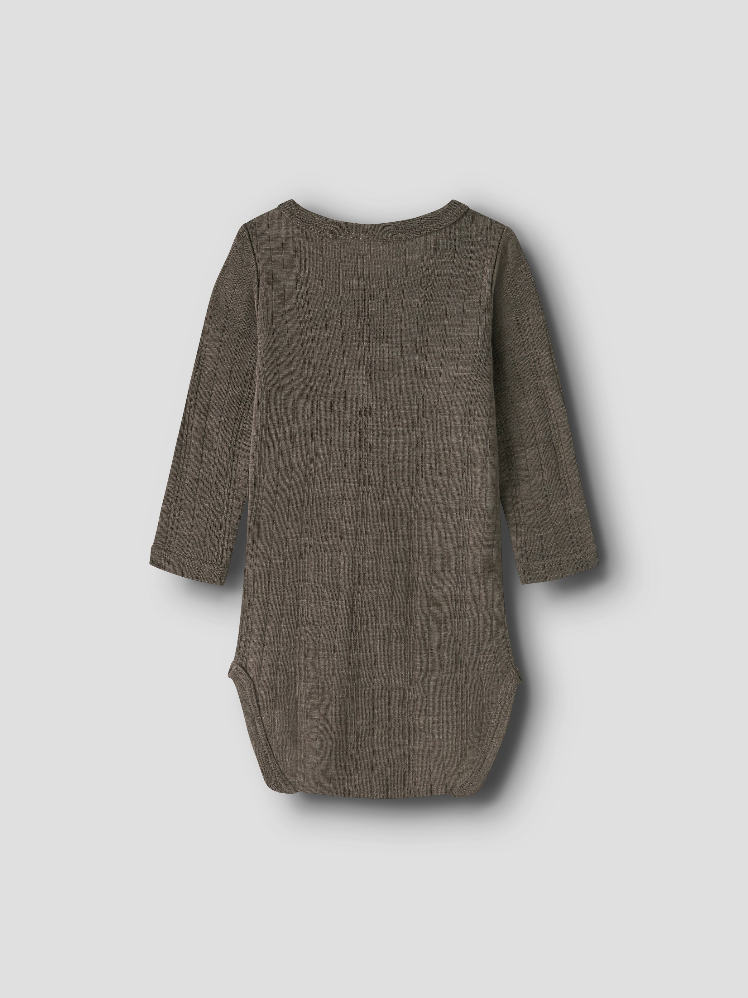Name It Body à manches longues »NBMWANG WOOL NEEDLE LS BODY SOLID NOOS« en pure laine mérinos