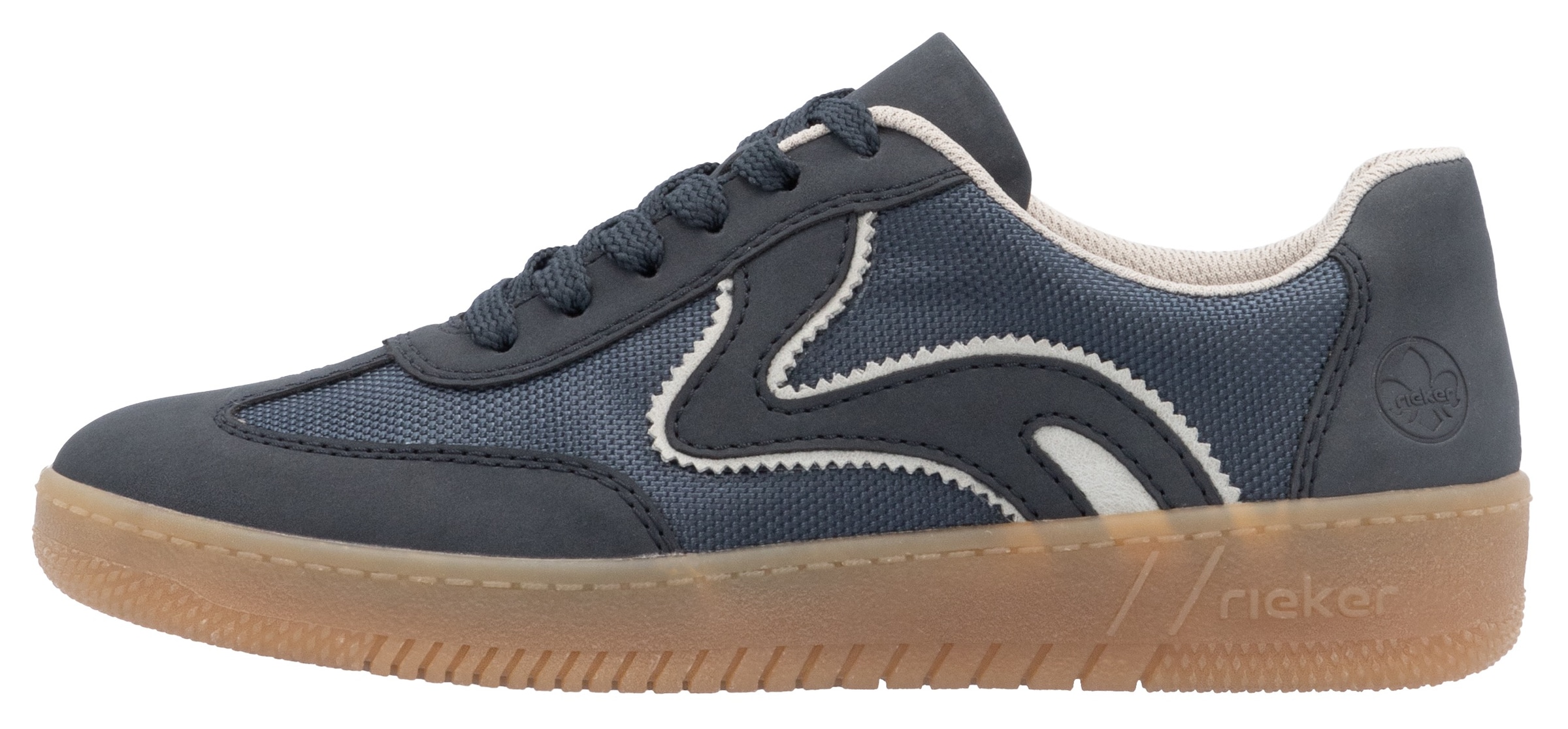 RIEKER Sport Plateausneaker, Freizeitschuh, Halbschuh, Schnürschuh in veganer Verarbeitung