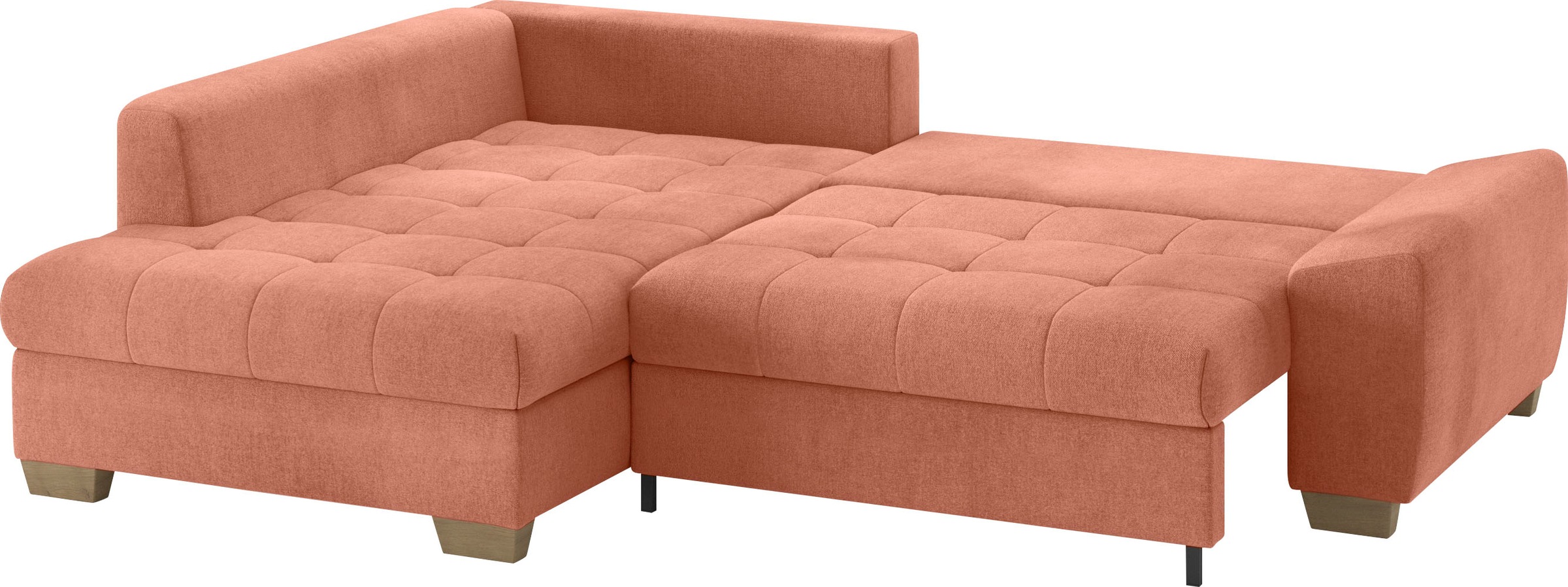 Mr. Couch Ecksofa »Nikita II, L-Form, bis 140kg pro Sitzplatz belastbar«, mit Kaltschaumpolsterung, wahlweise mit Bett und Bettkasten