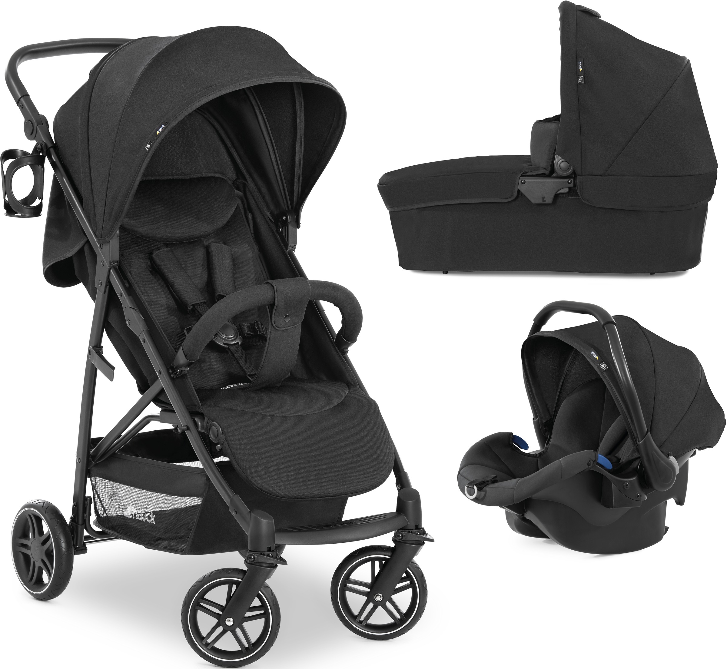 Image of Hauck Kombi-Kinderwagen »Rapid 4R Plus Trioset«, 22 kg, inkl. Babywanne und Babyschale; Kinderwagen bei Ackermann Versand Schweiz