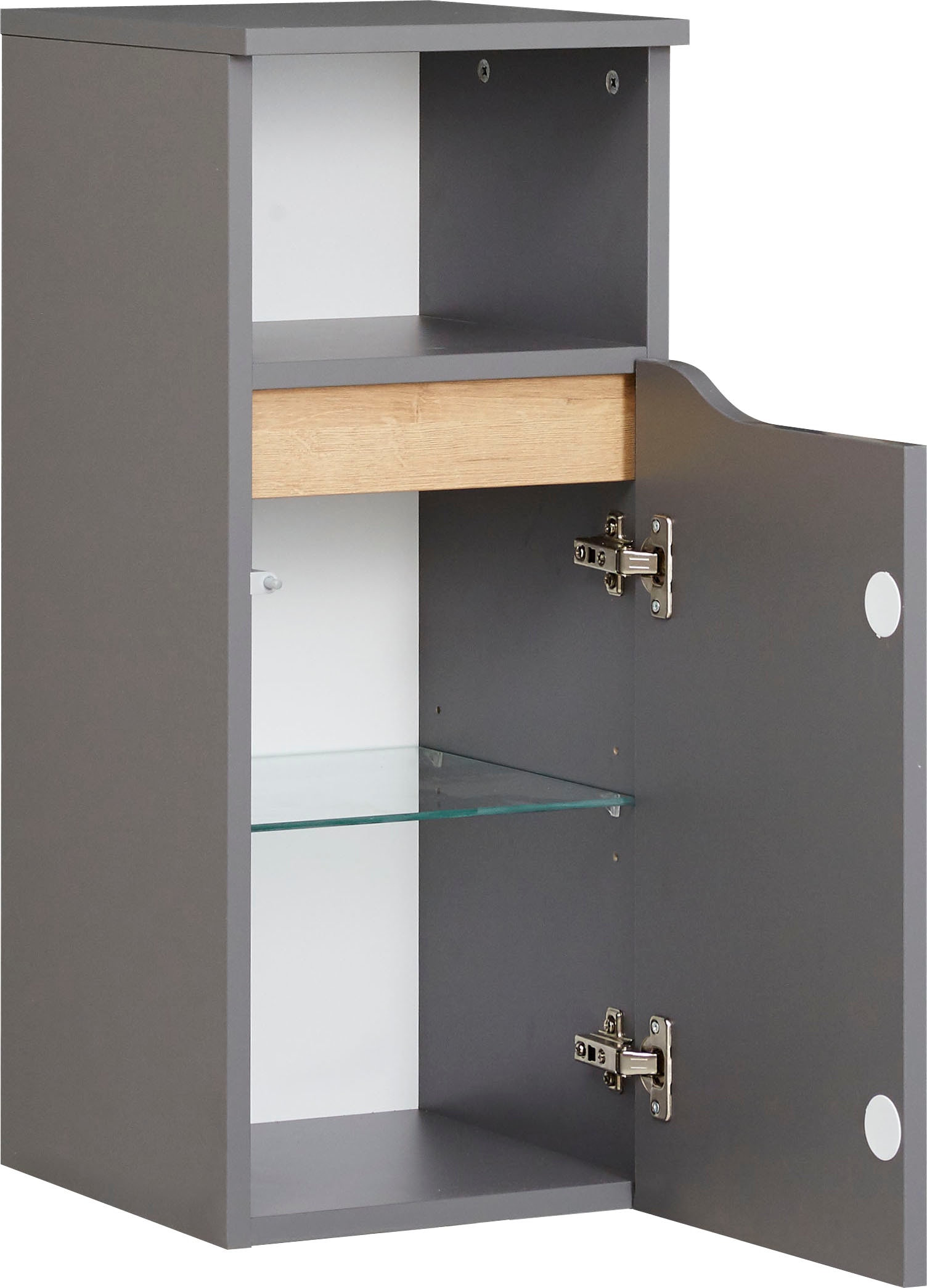 Saphir Armoire basse »Quickset Badschrank mit 1 Tür, 1 Einlegeboden, 30 cm breit« Meuble sous-lavabo avec amortisseur de porte, sans poignée