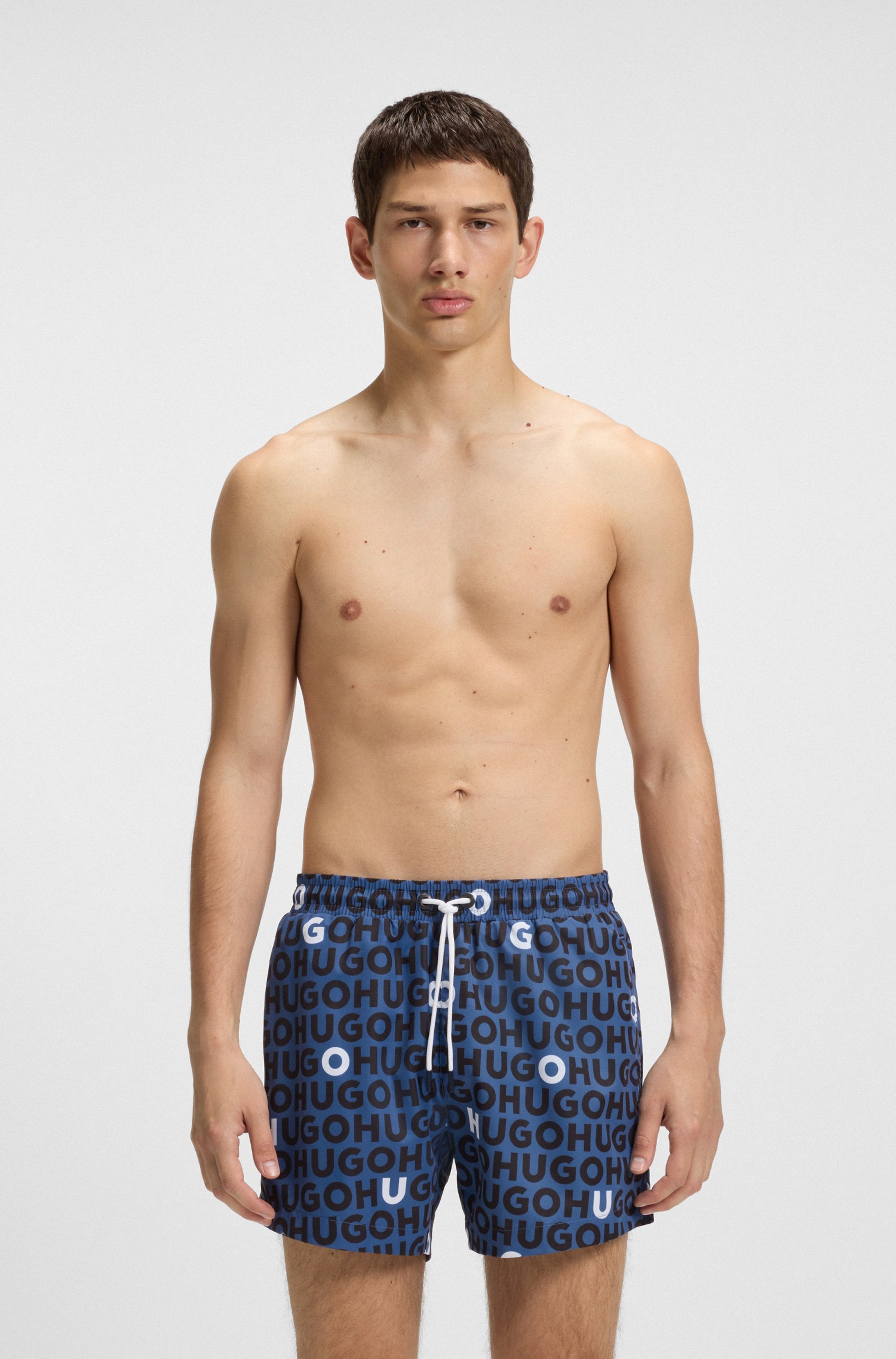 Image of HUGO Underwear Badehose "TORTUGA" mit Allover-Logoschriftzug