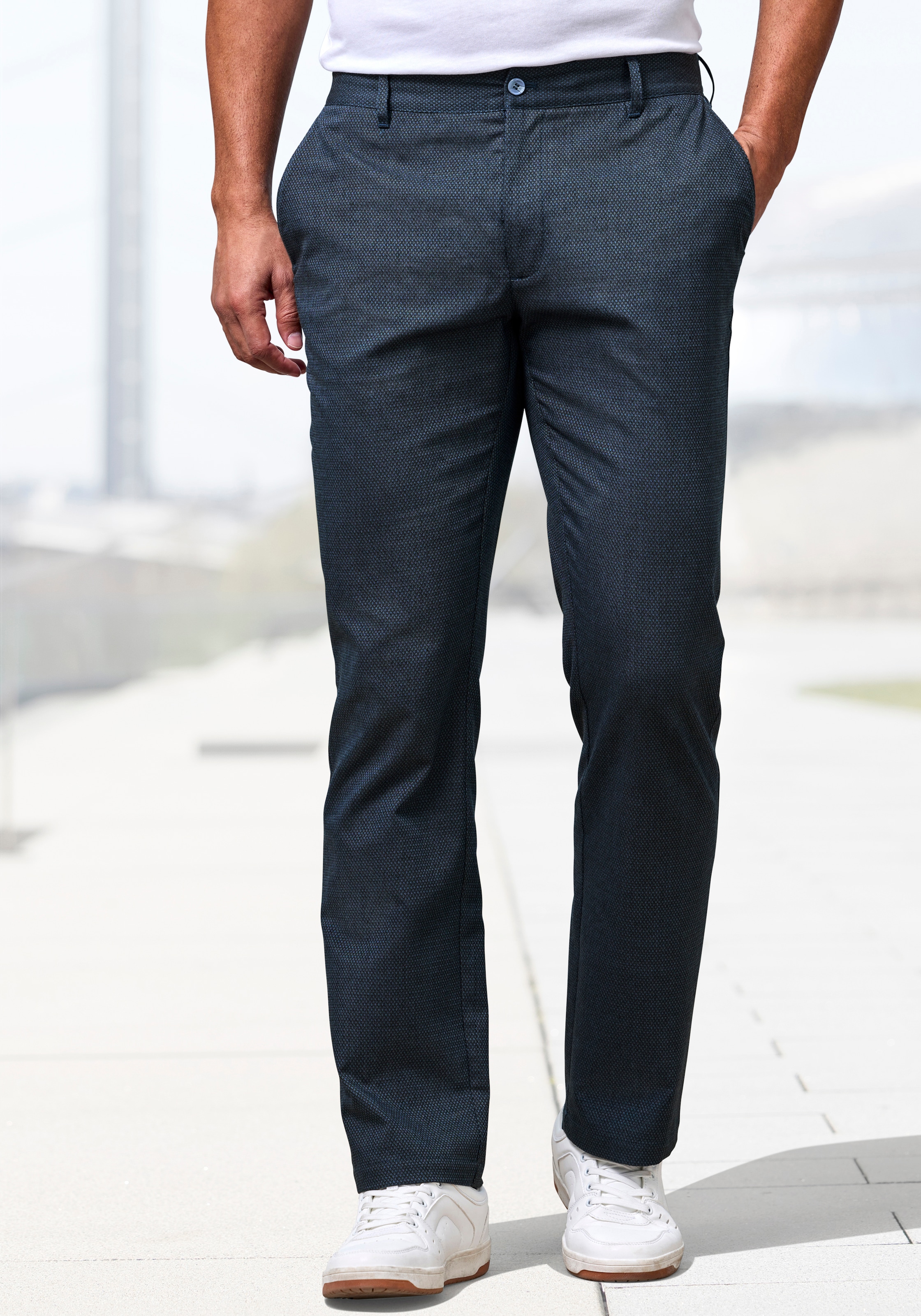 Image of H.I.S Stoffhose "aus leicht elastischer Struktur-Qualität" bequeme Hose in 3 Längen: 30 & 32 & 34