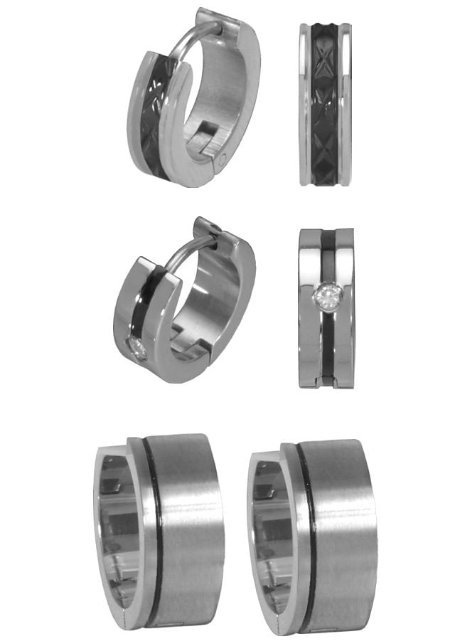 Firetti Creolen-Set "Multipack Schmuck Geschenk Ohrschmuck Creolenset" mit Zirkonia (synth.)
