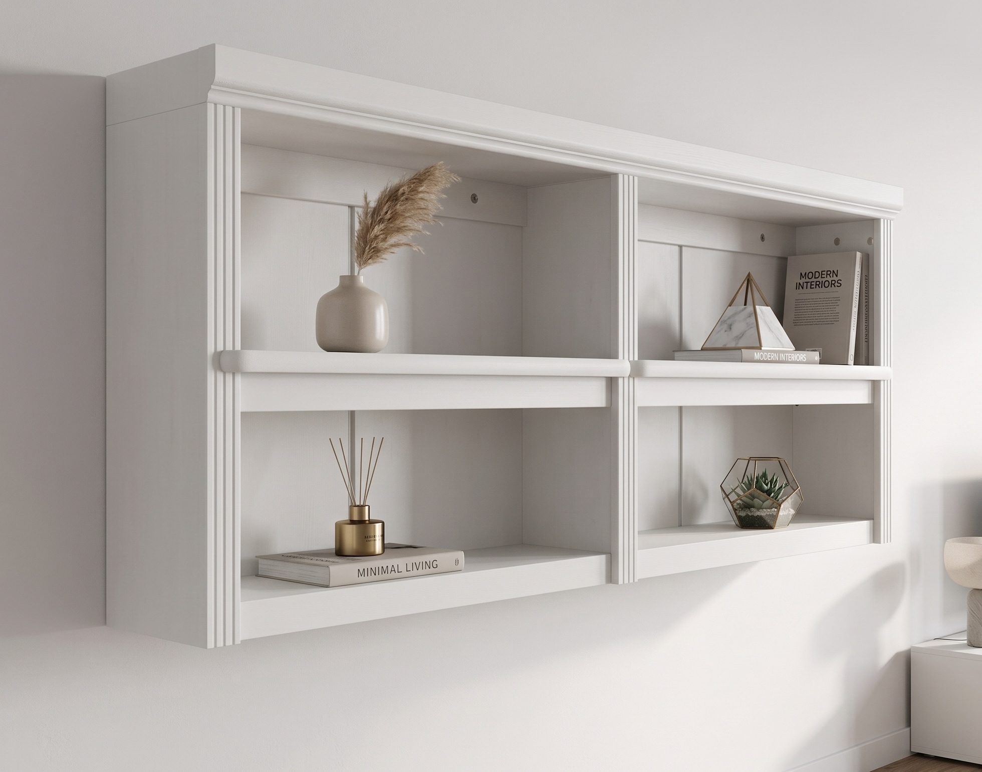 GOODproduct Wandregal »Soeren« B/T/H: 158/29/67 cm,  aus massiver Kiefer, 4 offene Fächer, FSC®-zertifiziert