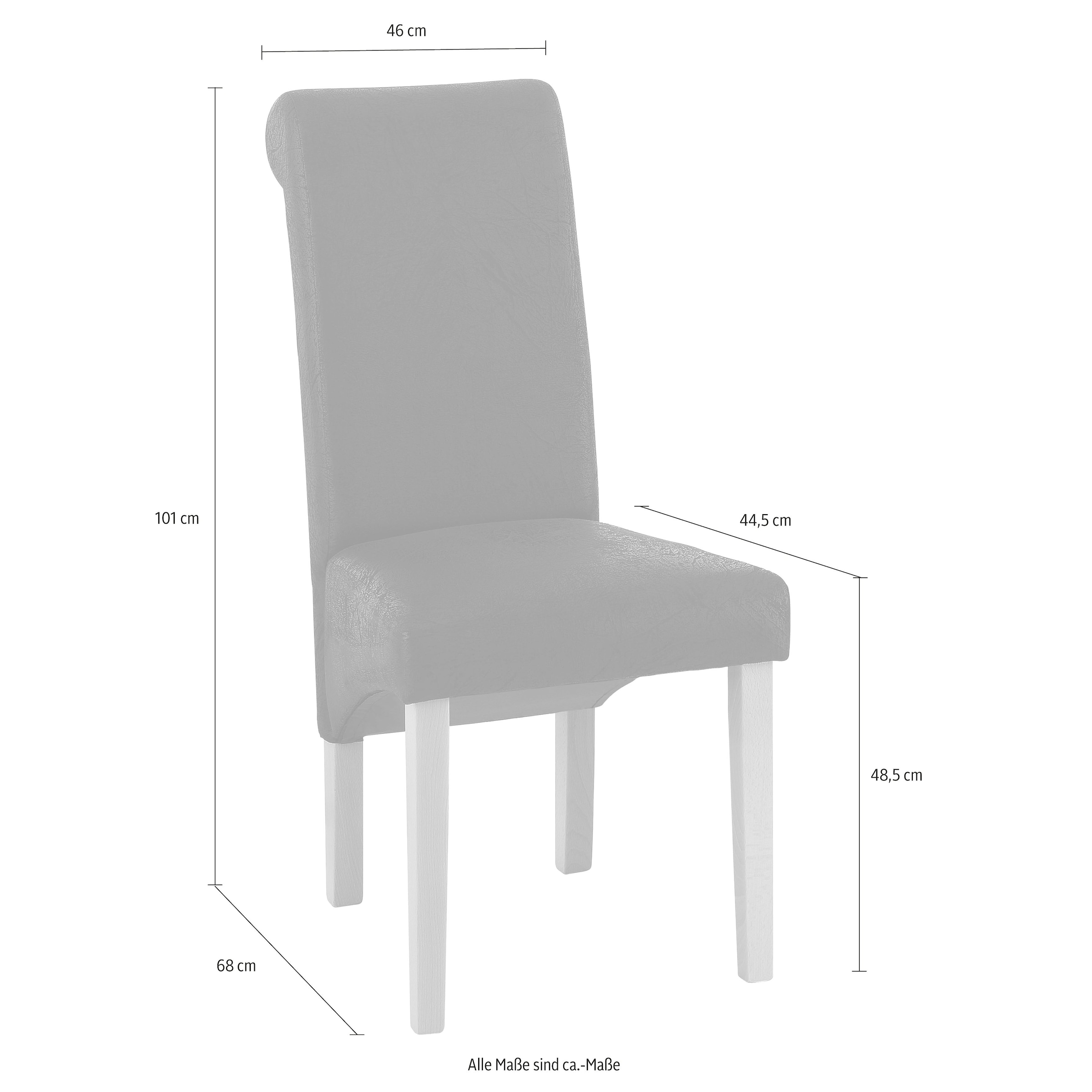 Home affaire 4-Fussstuhl »Rito«, (Set), 2 St., Microfaser, im 2er, 4er oder 6er-Set