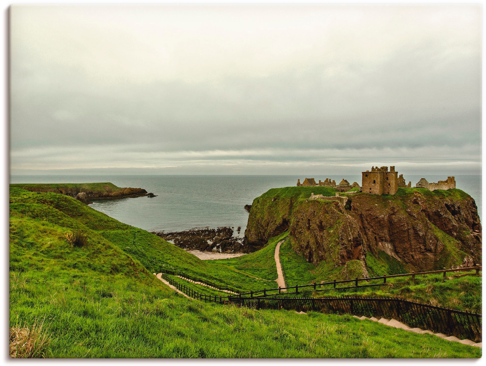 Image of Artland Leinwandbild "Historisches Schottland" Europa 1 Stk. tlg. auf Holzrahmen gespannt
