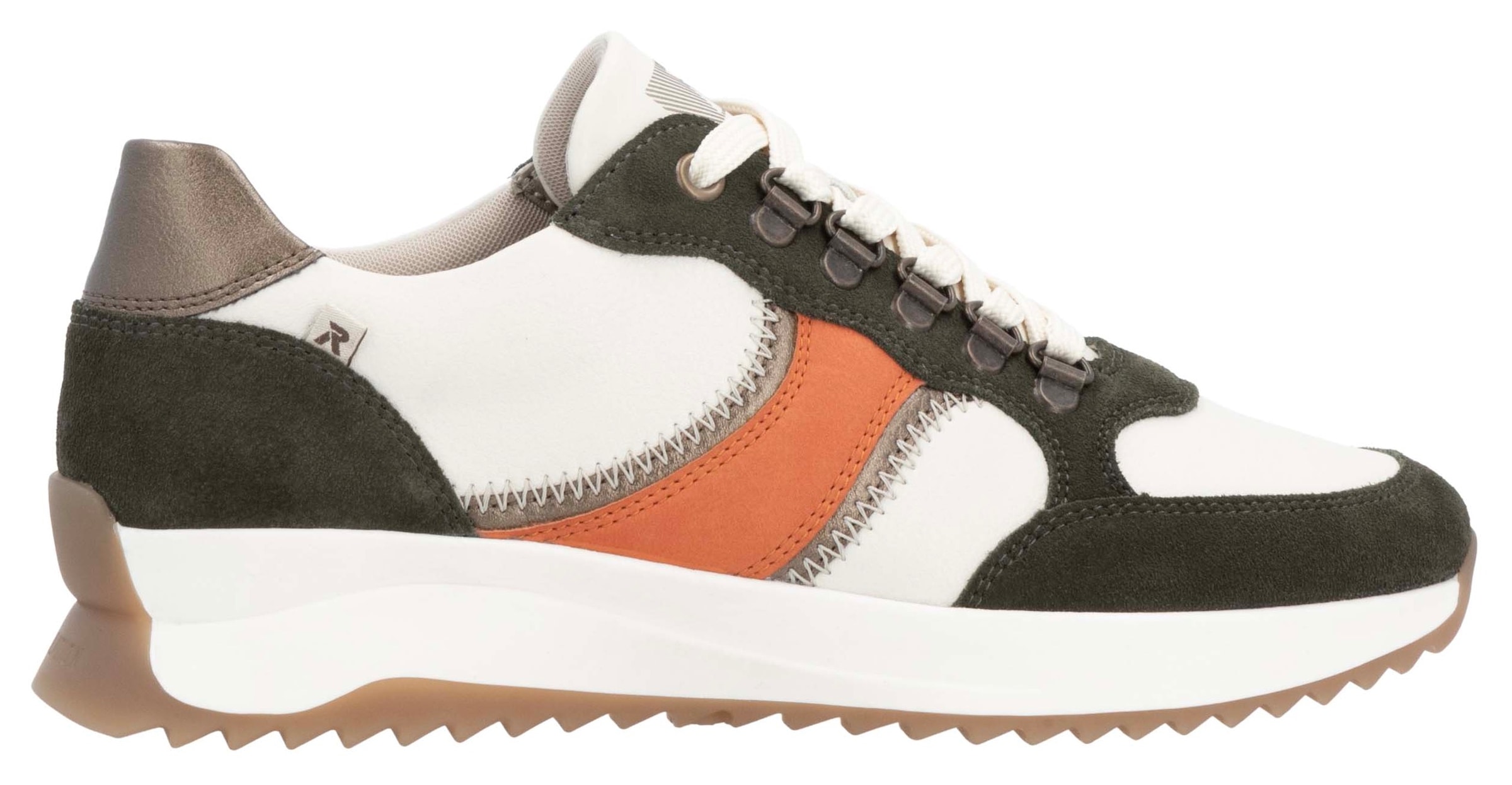 Rieker EVOLUTION Sneaker, Freizeitschuh, Halbschuh, Schnürschuh mit modischen Kontrastbesätzen