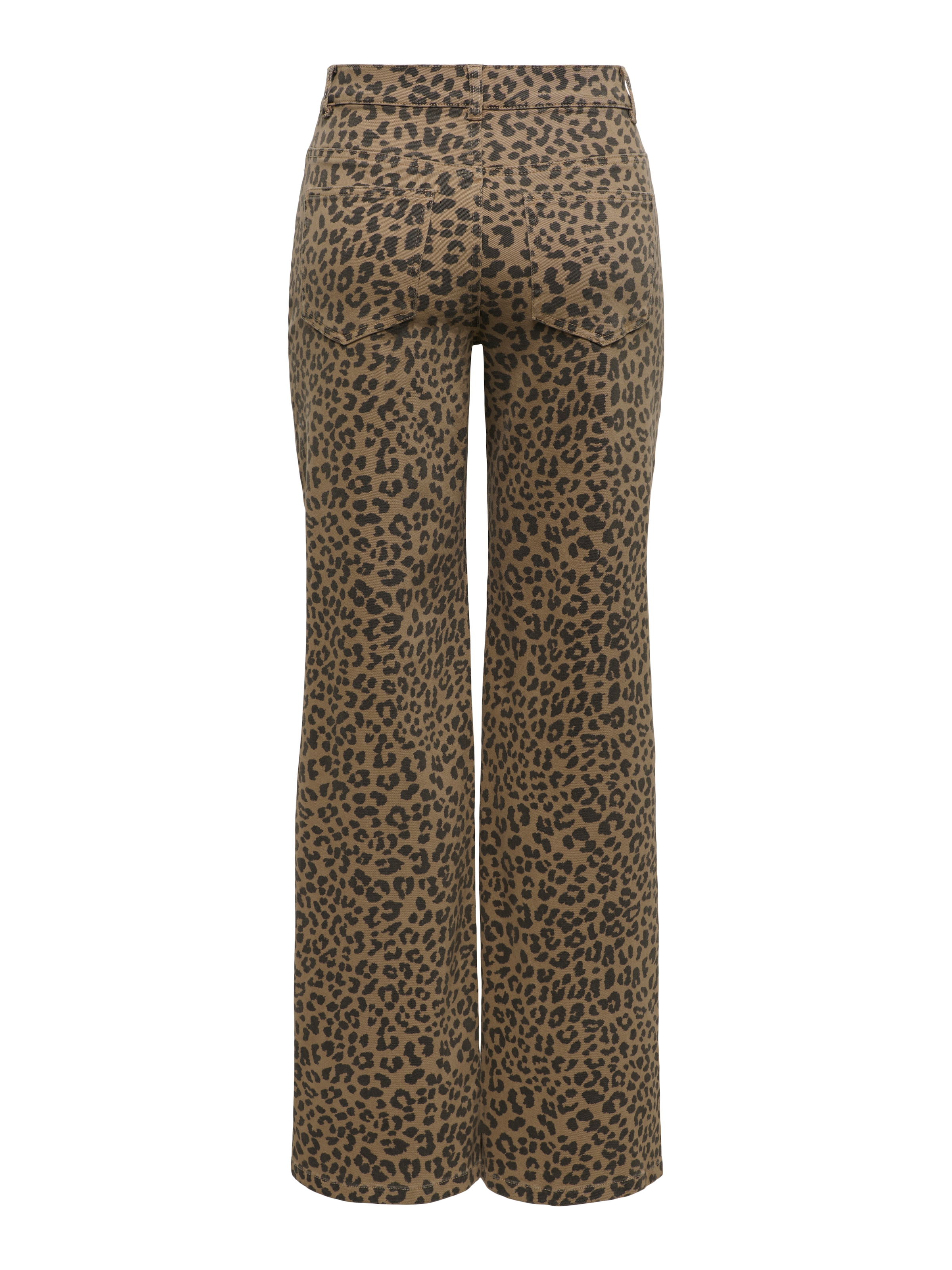 ONLY Jeans taille haute »ONLMADISON HW WIDE ANIMAL PANT PNT« mélange de coton, coupe large, taille haute