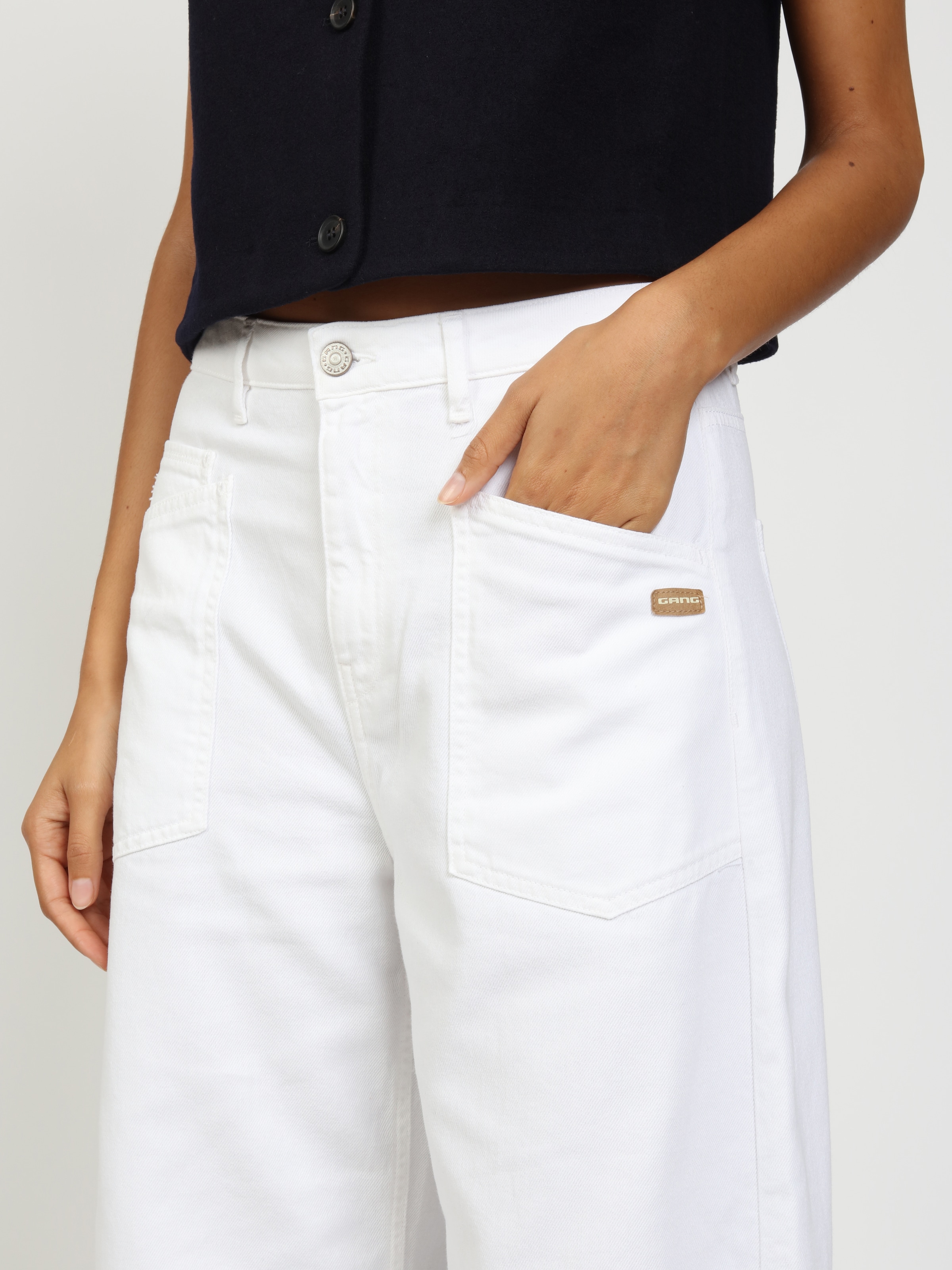 GANG Relax-fit-Jeans »94ODINA« O-Shape mit aufgesetzten Taschen