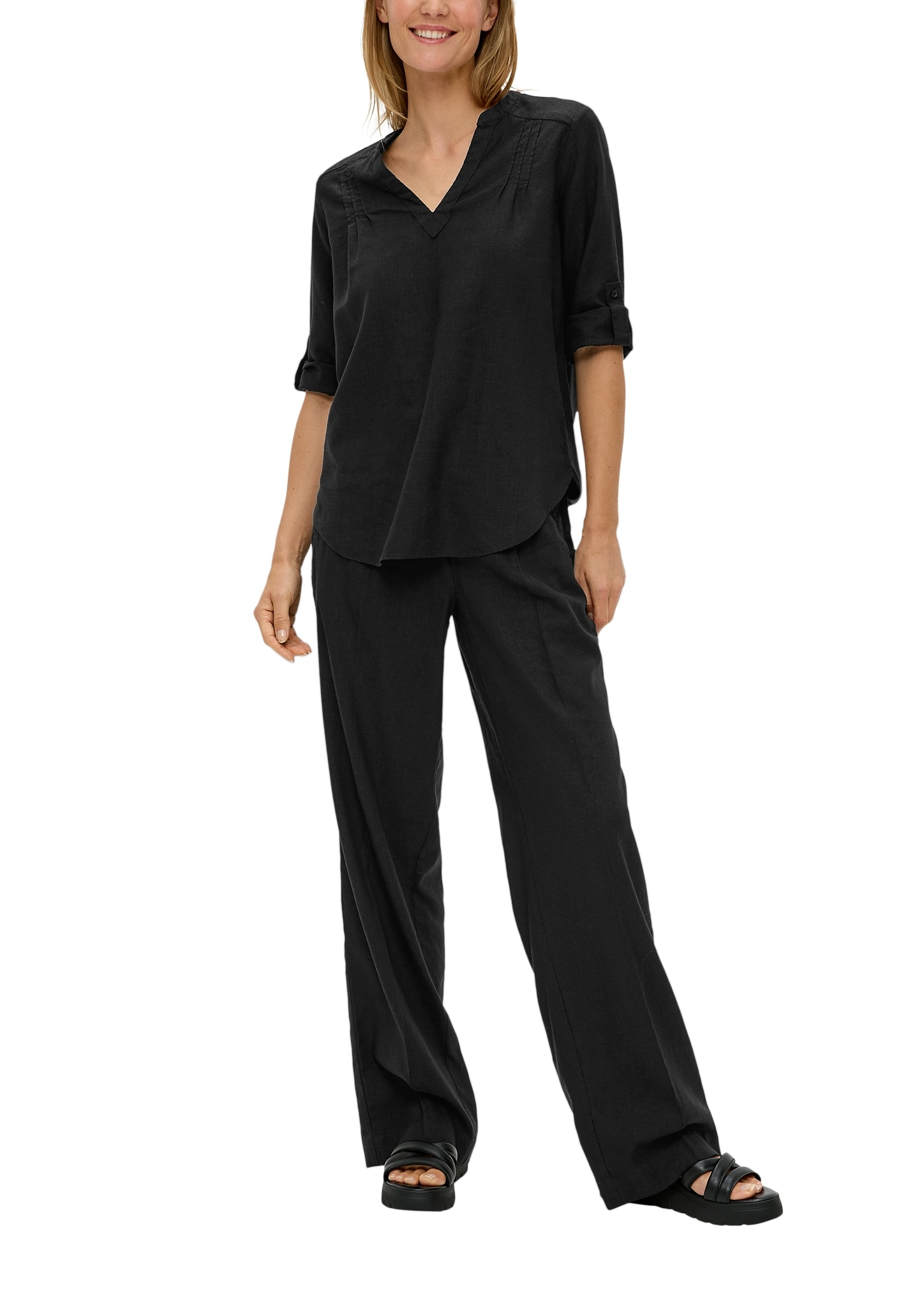 s.Oliver Klassische Bluse, mit 3/4-Arm