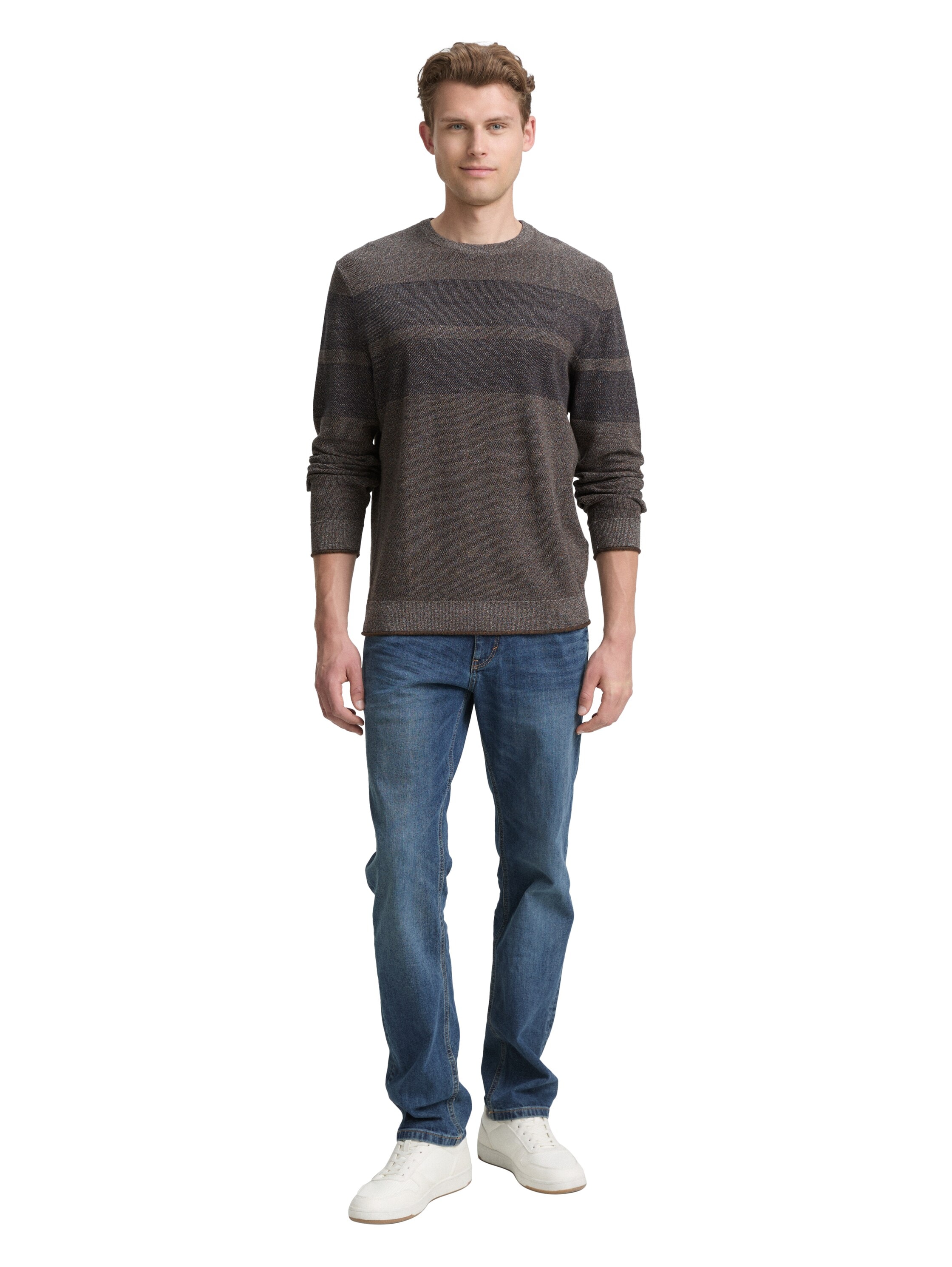 TOM TAILOR Strickpullover, im Streifen-Look